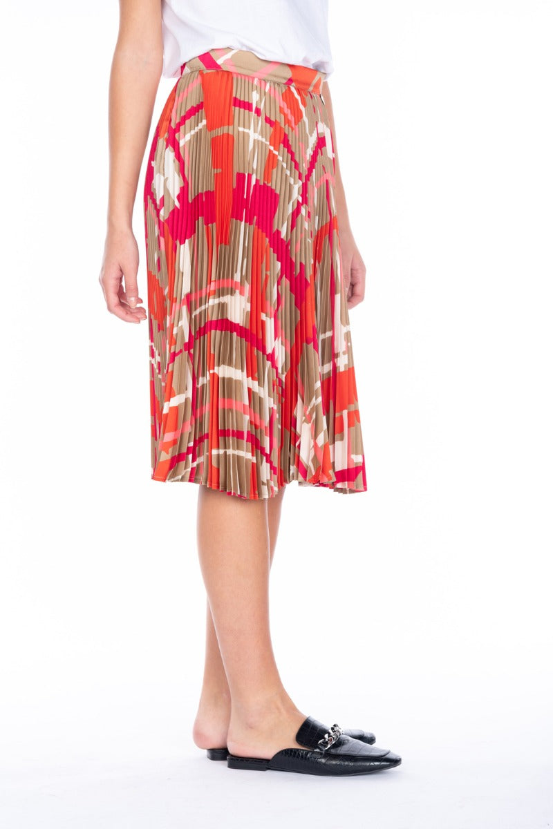 TWINSET Gonna Plissè Multicolor Fantasia Astratta