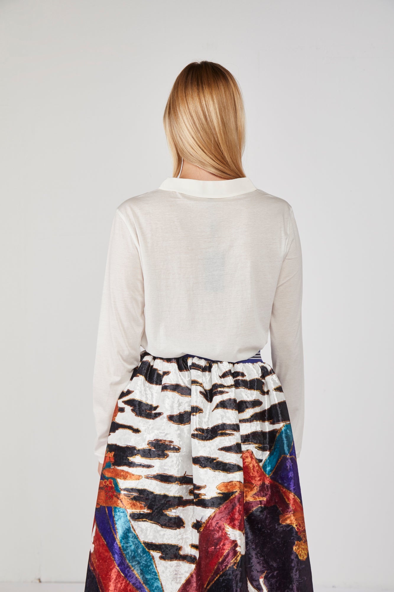 STELLA JEAN Wide Skirt in Fantasy Velvet