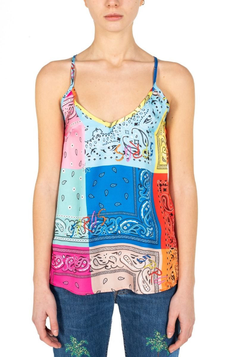 5PROGRESS Canotta Multicolor con Stampa Paisley