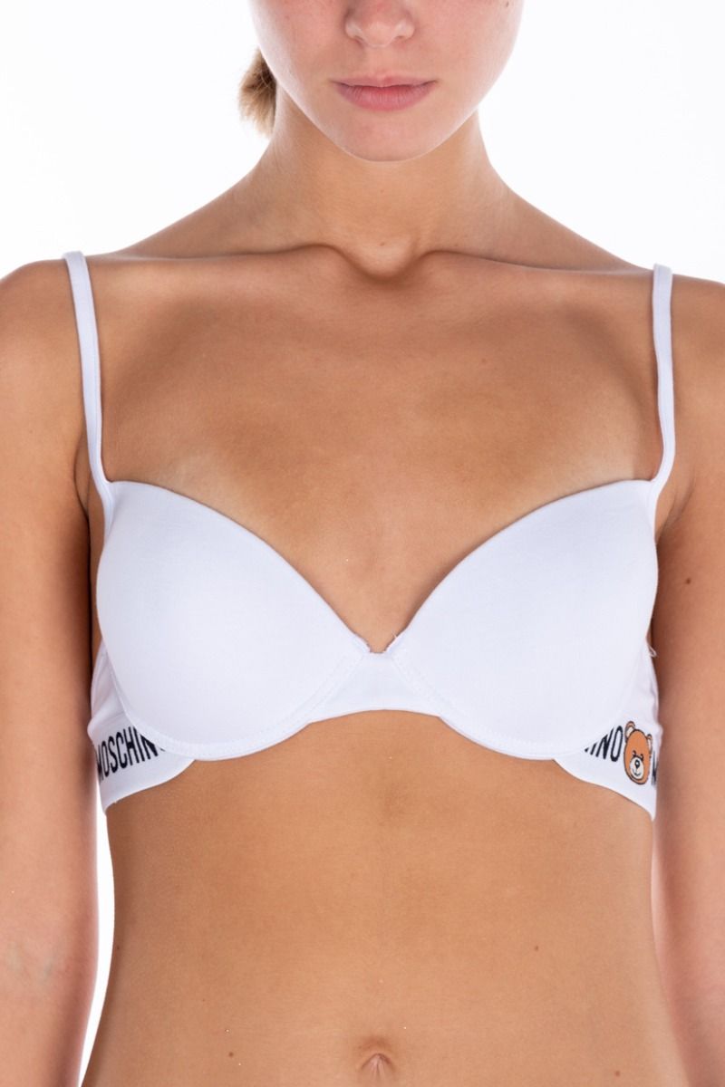 Moschino white teddy bra