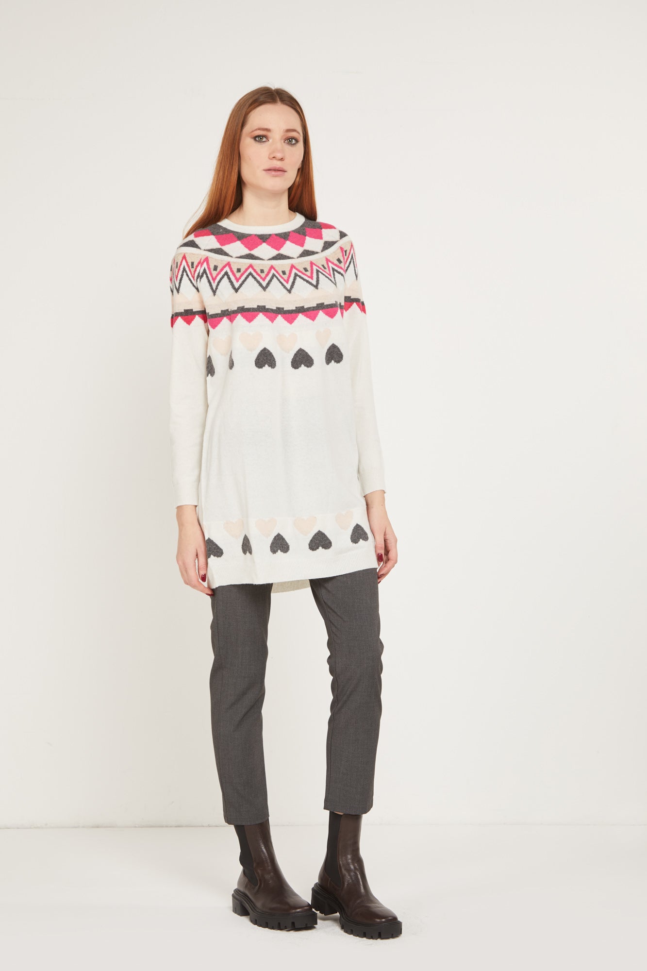 PRINCESSE LODO Maglione Oversize Panna Fantasia