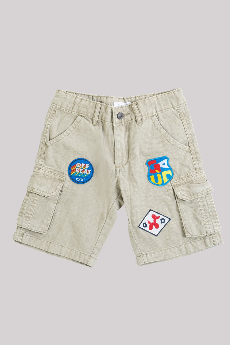 GAUDI' KIDS Bermuda Cargo Beige con Patch