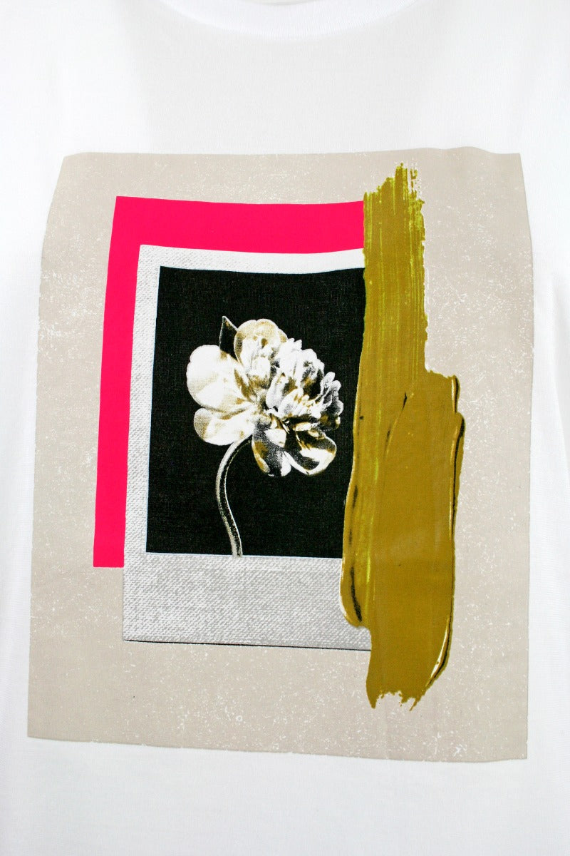 TWINSET T-Shirt Bianca Stampa Fiore