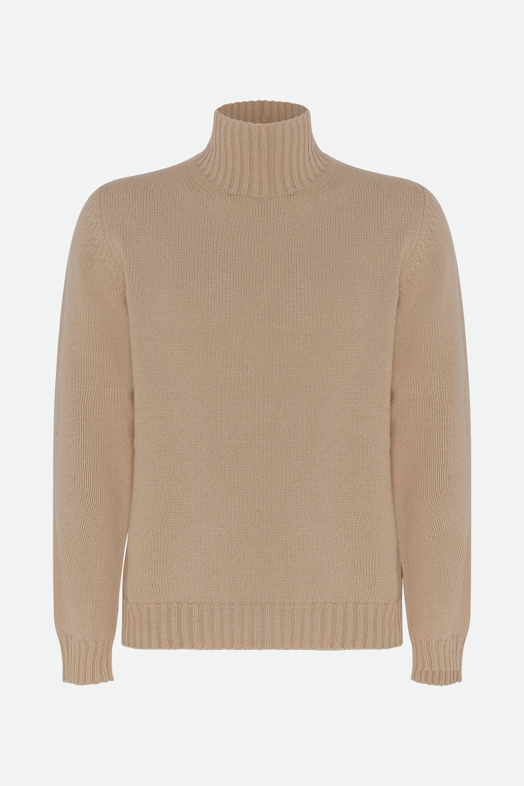 Alpha Studio Beige Cashmere Turtleneck 