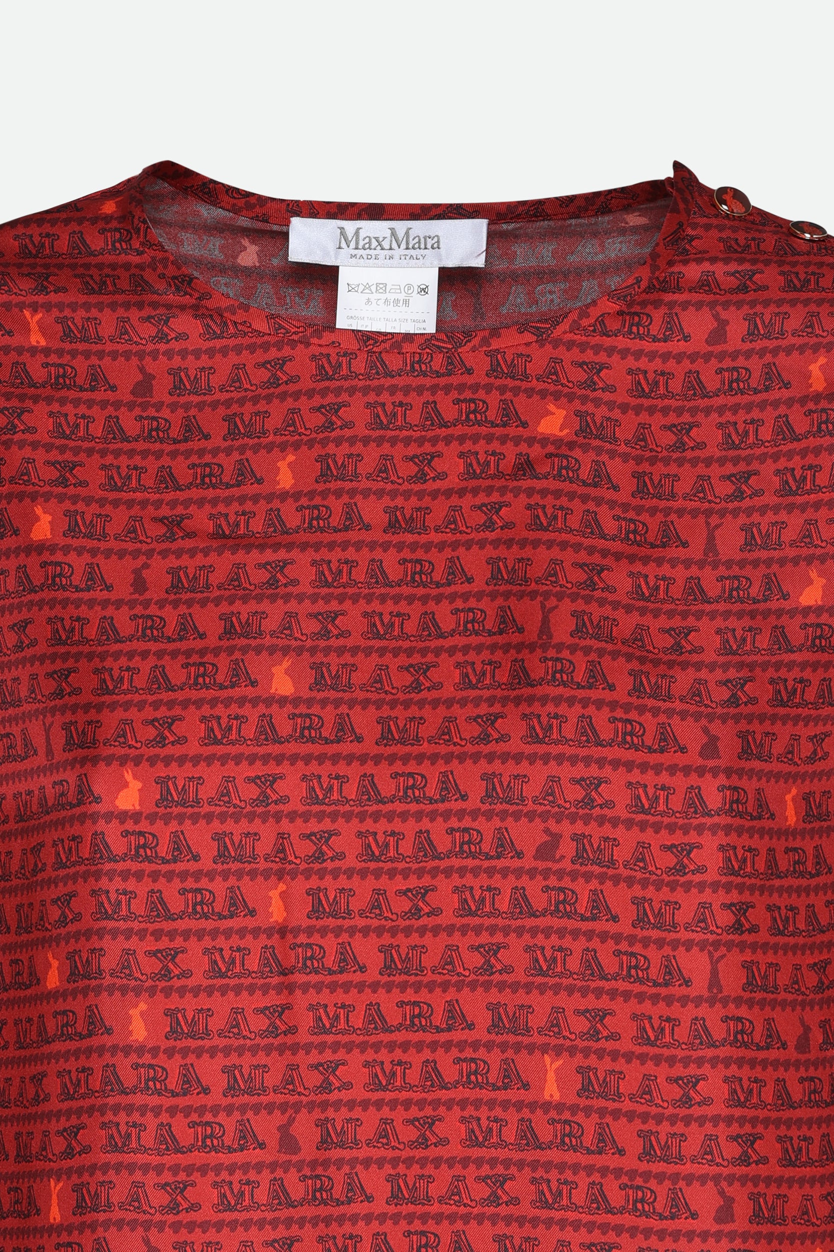 Max Mara Blusa Logata Rossa