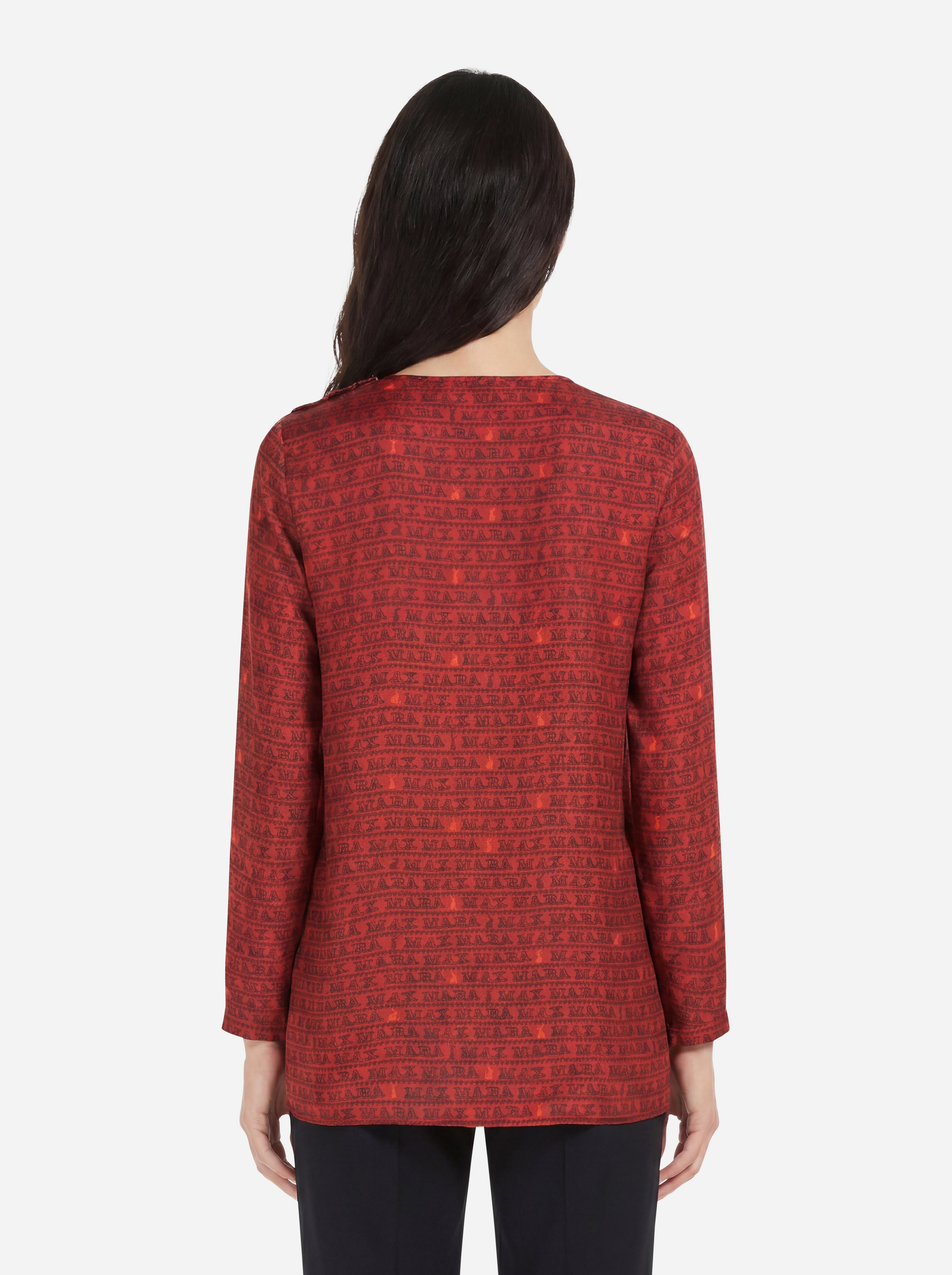 Max Mara Blusa Logata Rossa