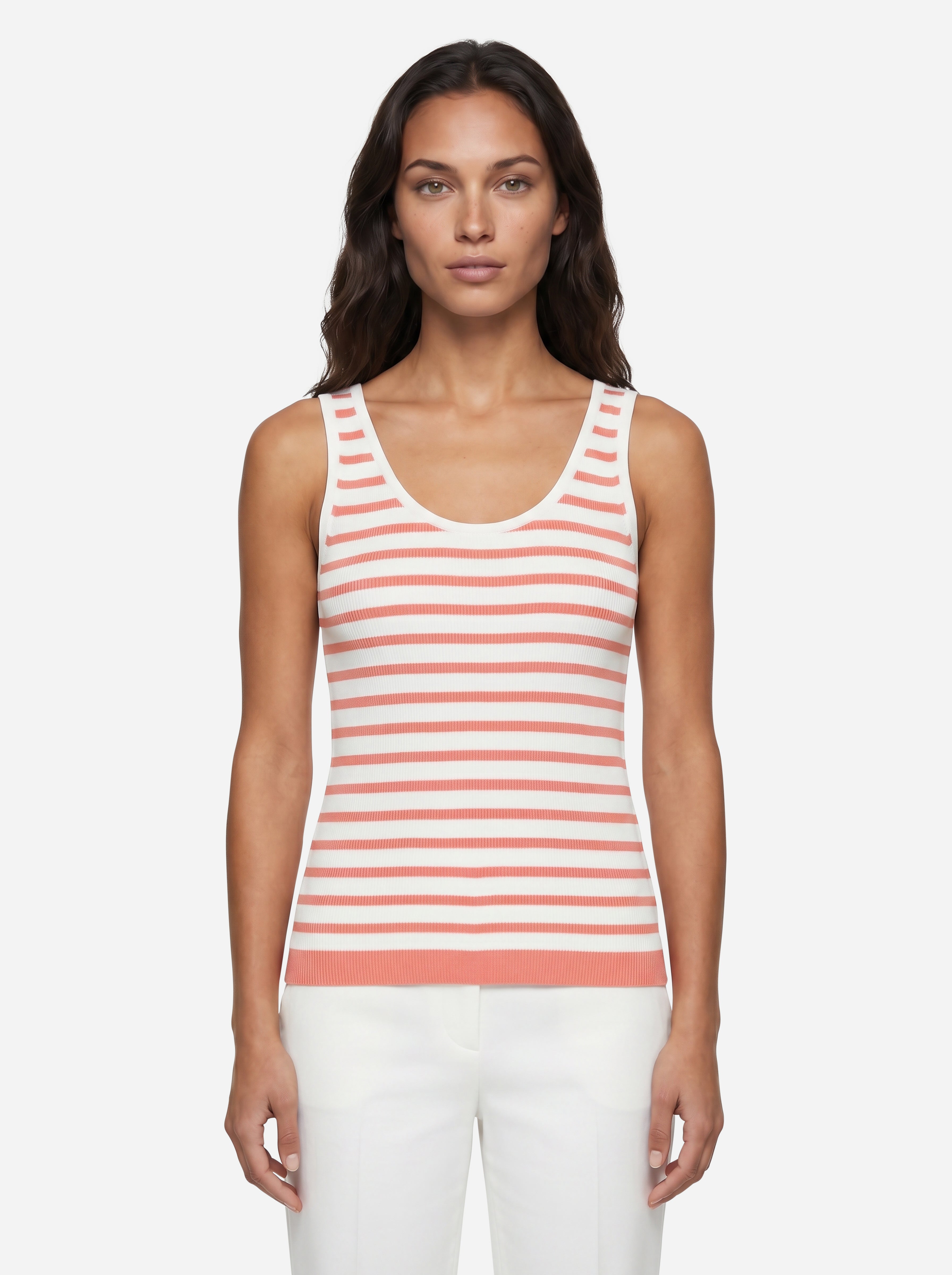 Max Mara Canotta a Righe Multicolore