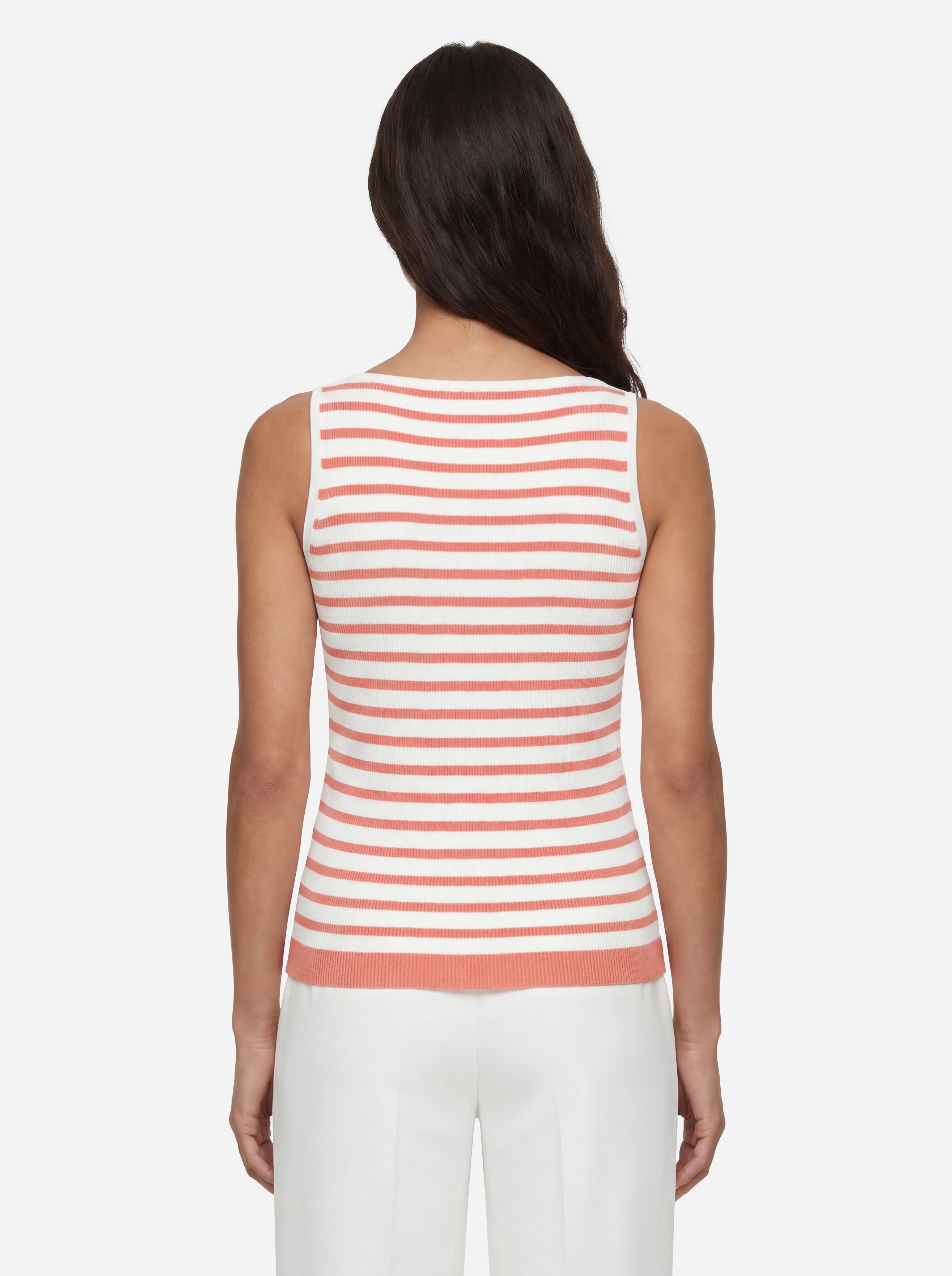 Max Mara Canotta a Righe Multicolore