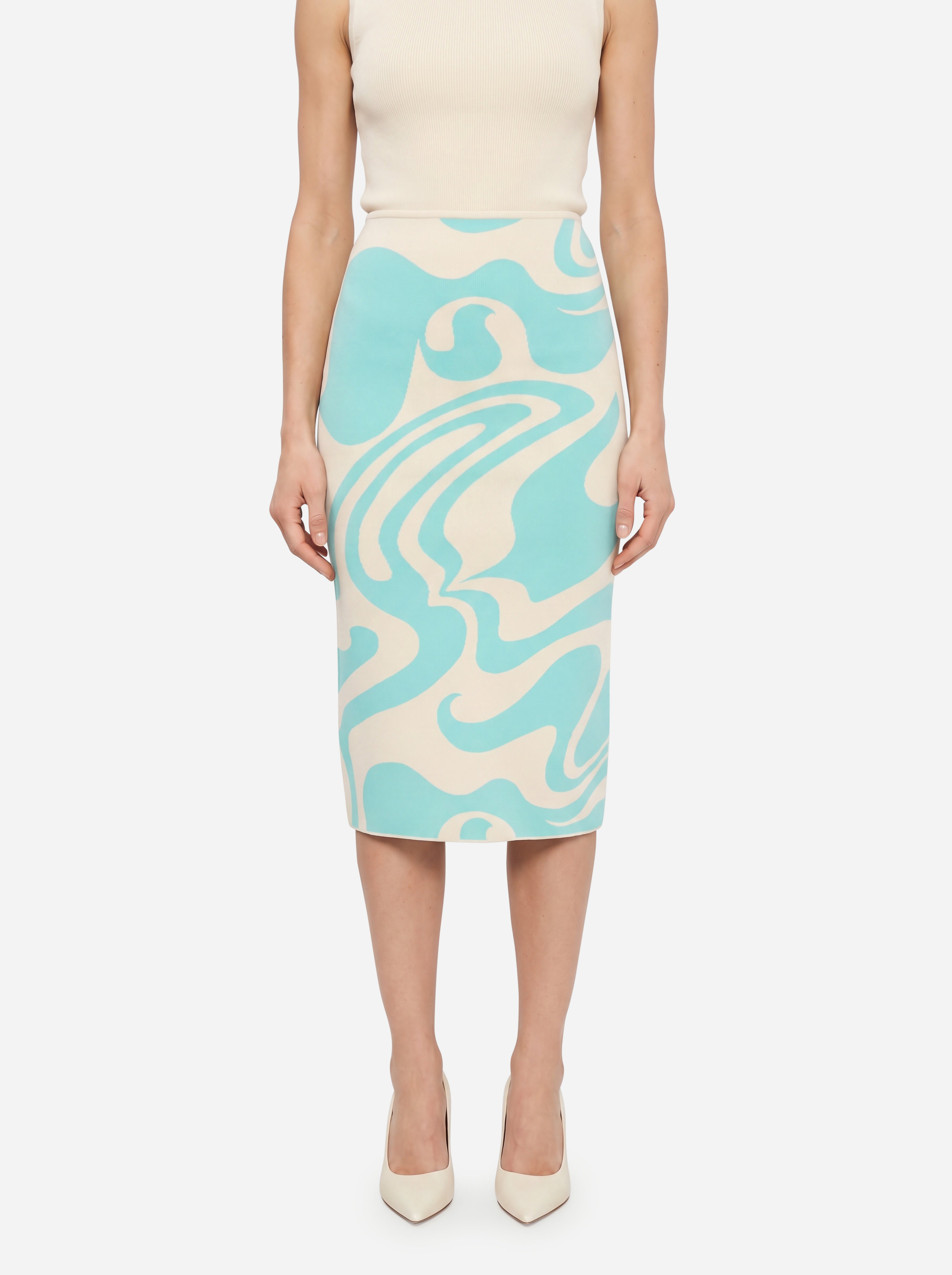 Sportmax Gonna Midi Fantasia Multicolore