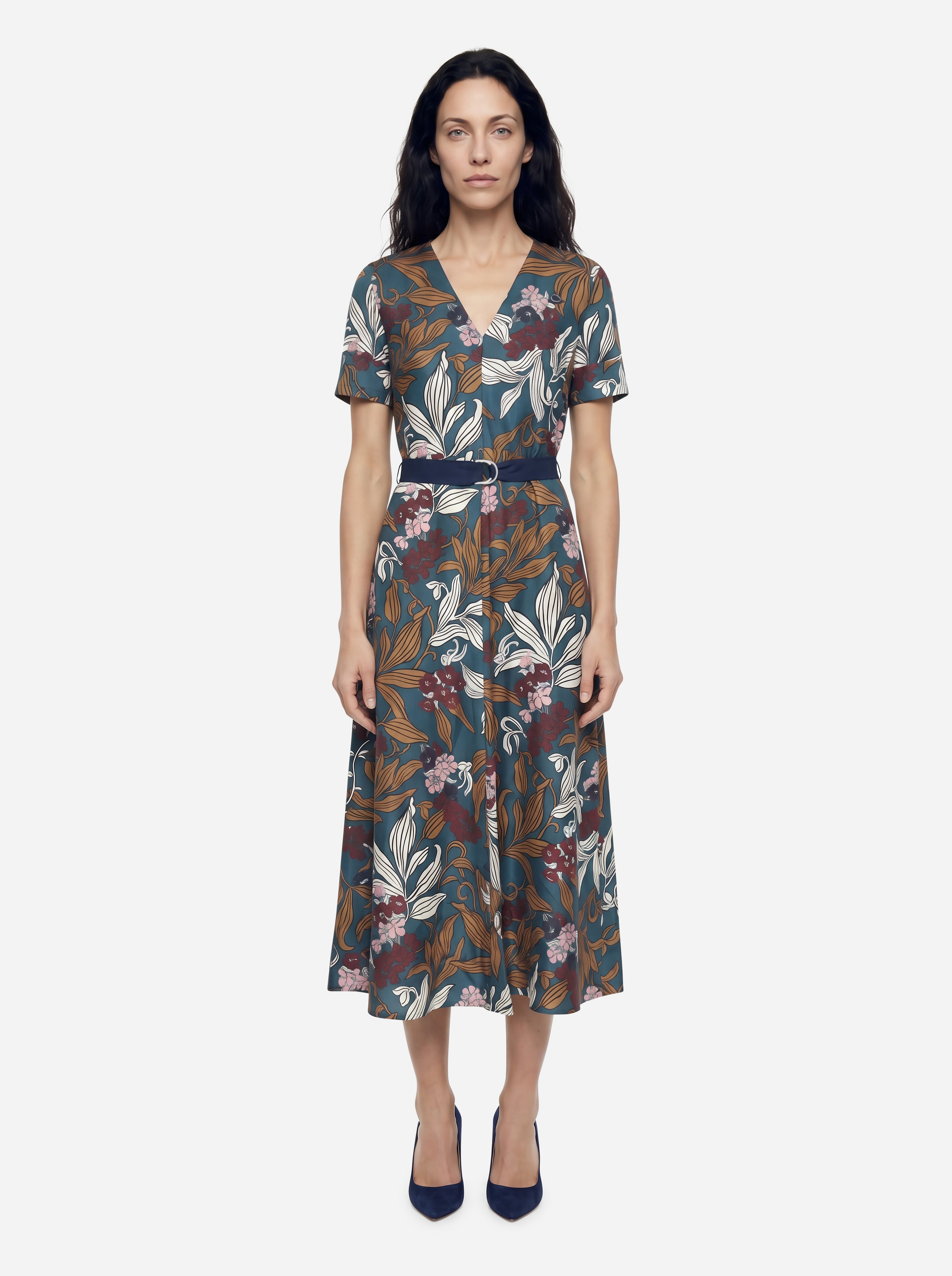 S Max Mara Multicolored Pattern Dress