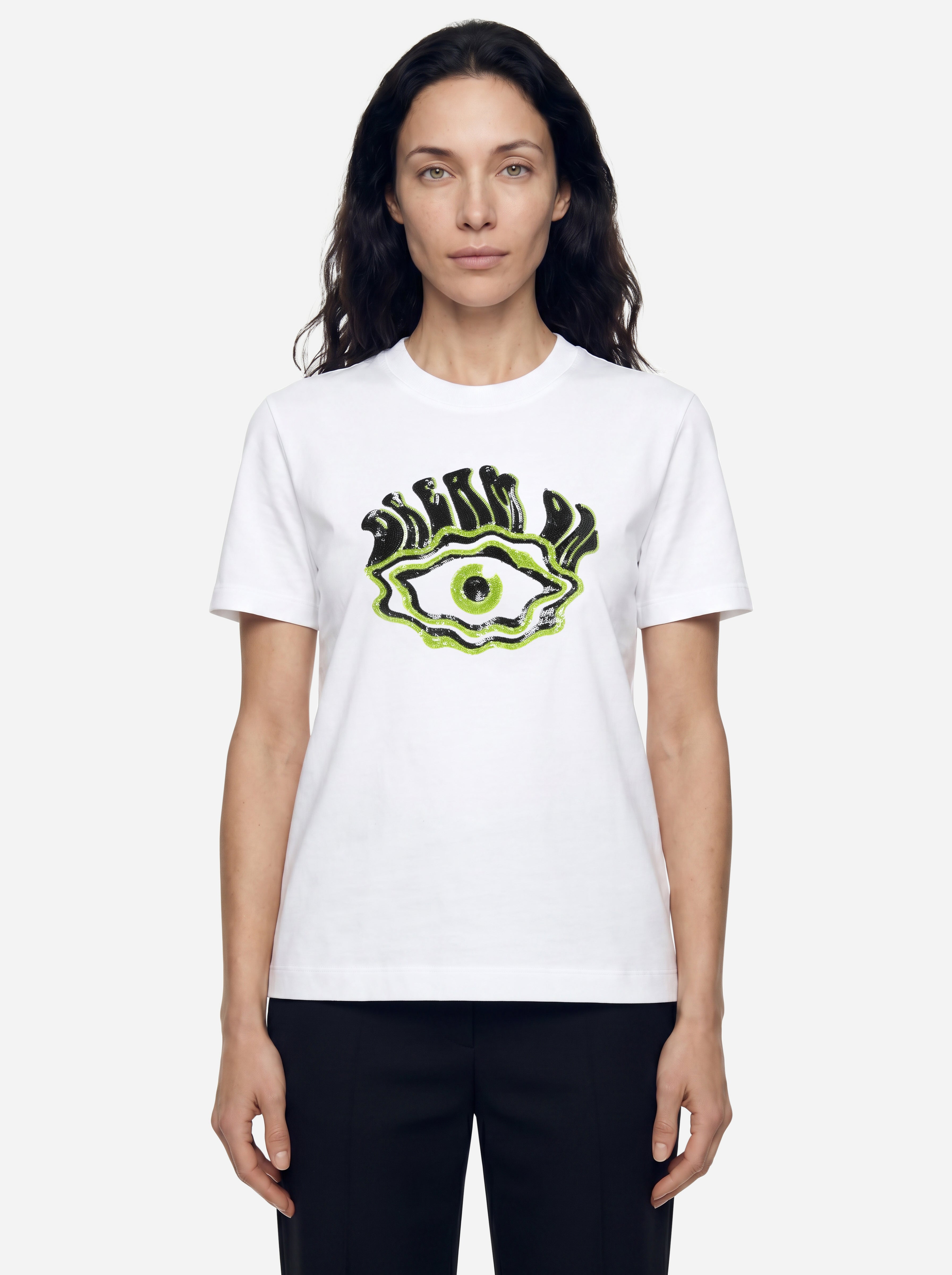Sportmax T-Shirt con Stampa Bianca