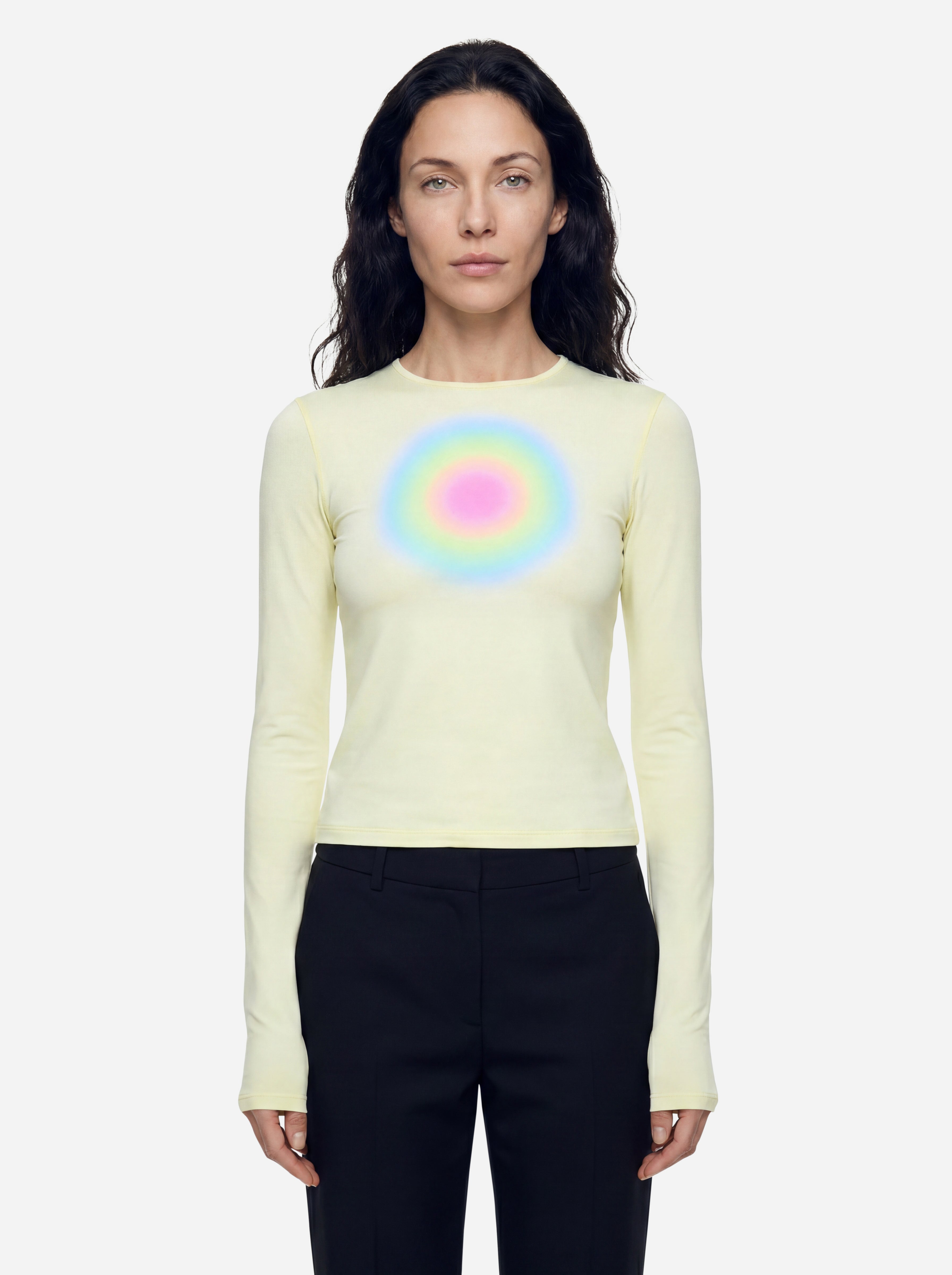 Sportmax Maglia con Stampa Gialla