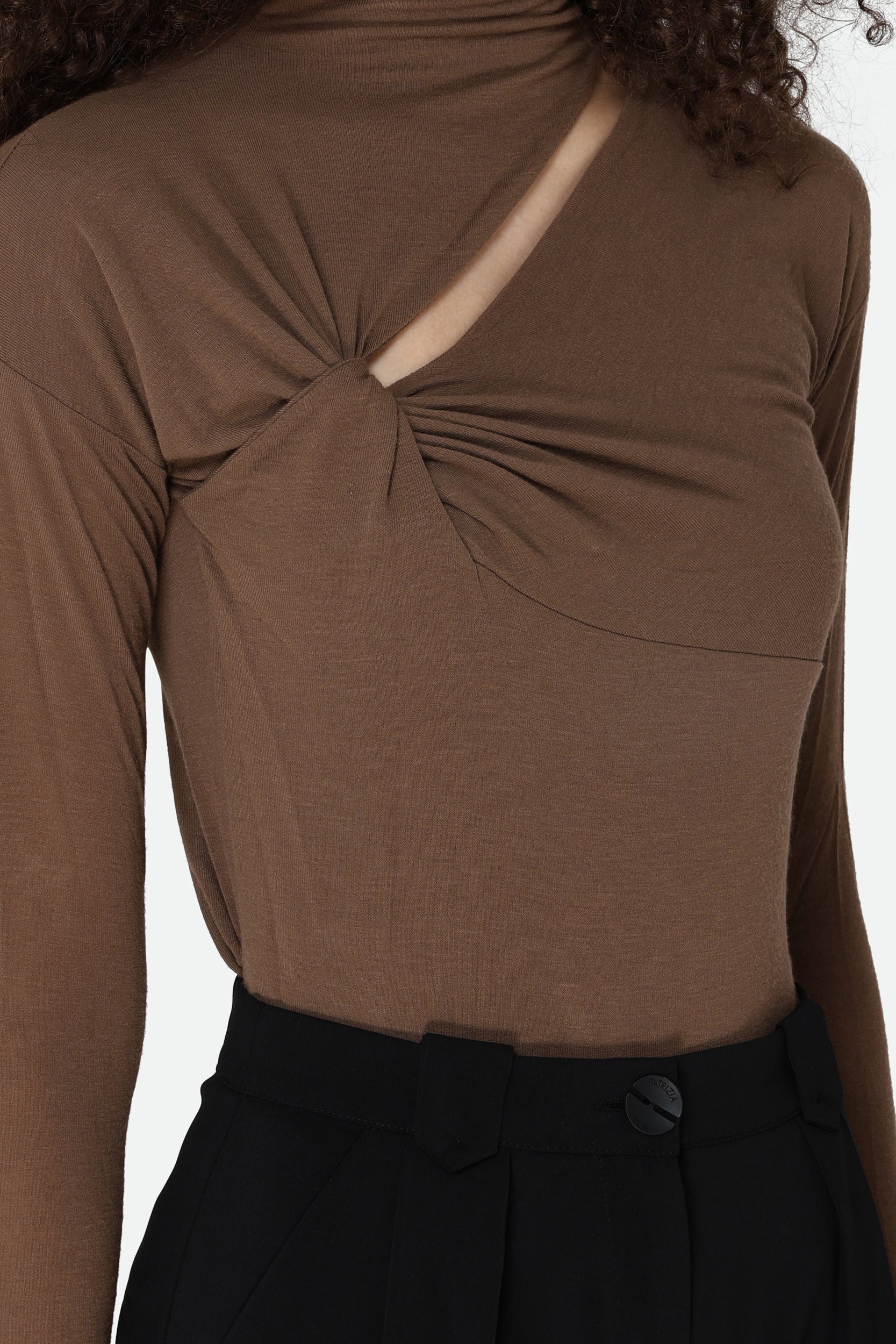 Pinko Maglia Dolcevita Marrone