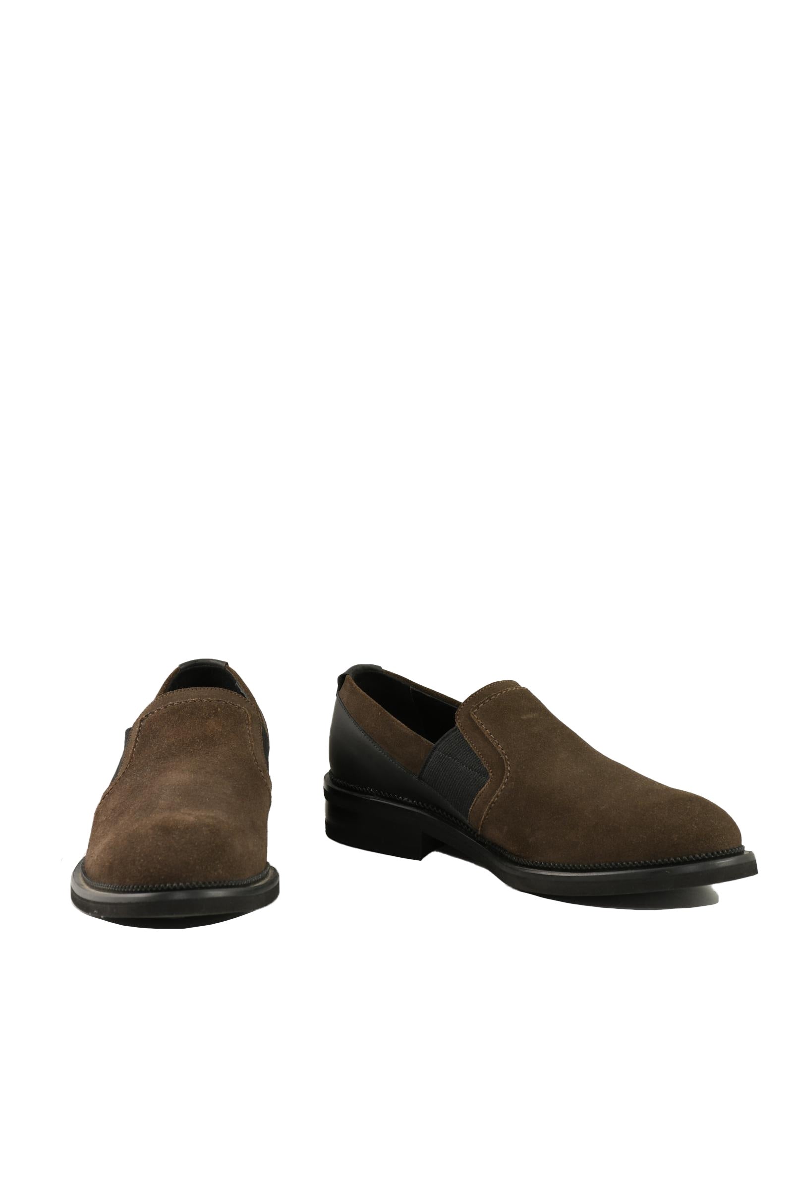 A.testoni Mocassino in Suede Marrone