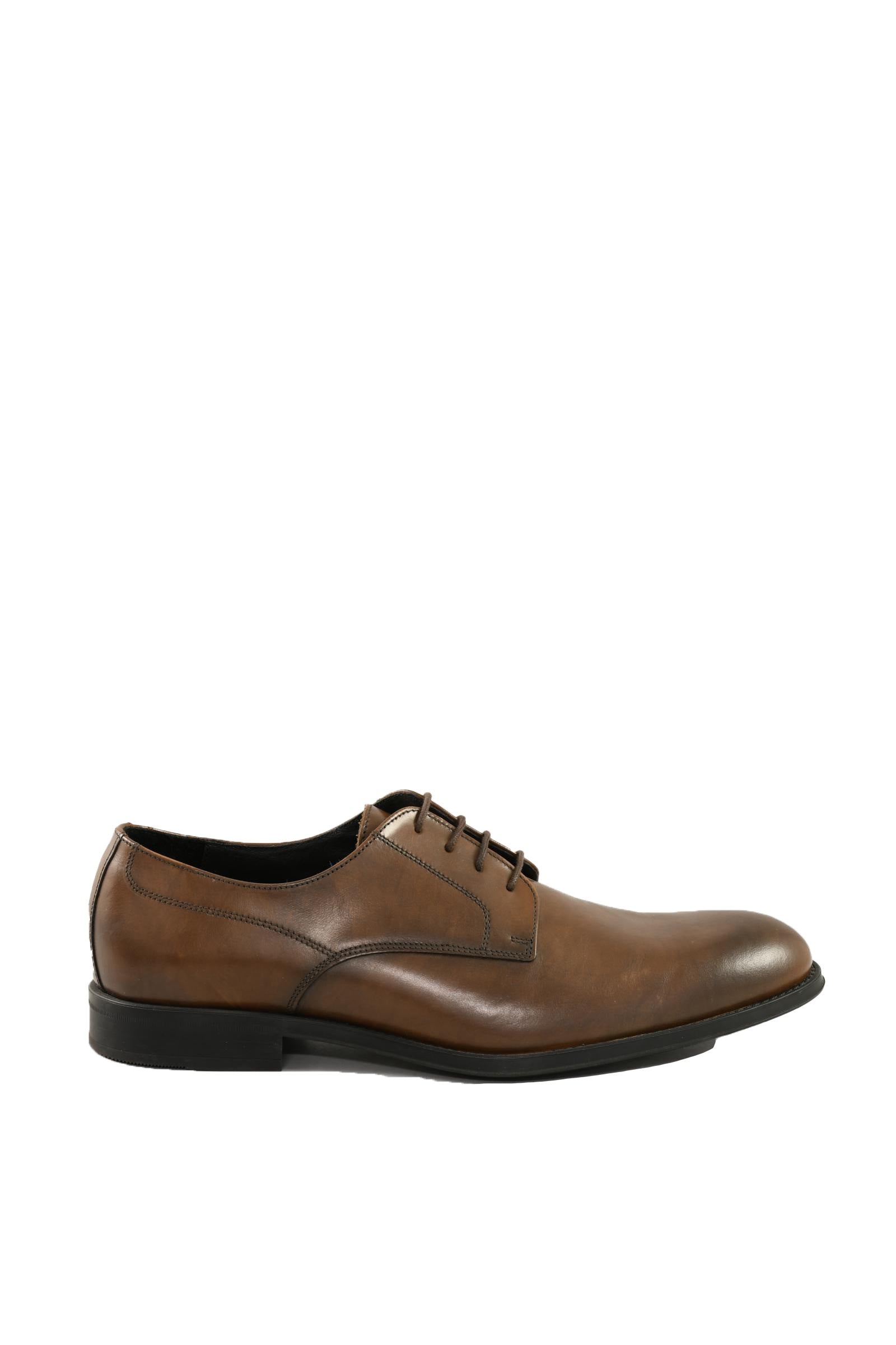 A.testoni Stringata in Pelle Marrone