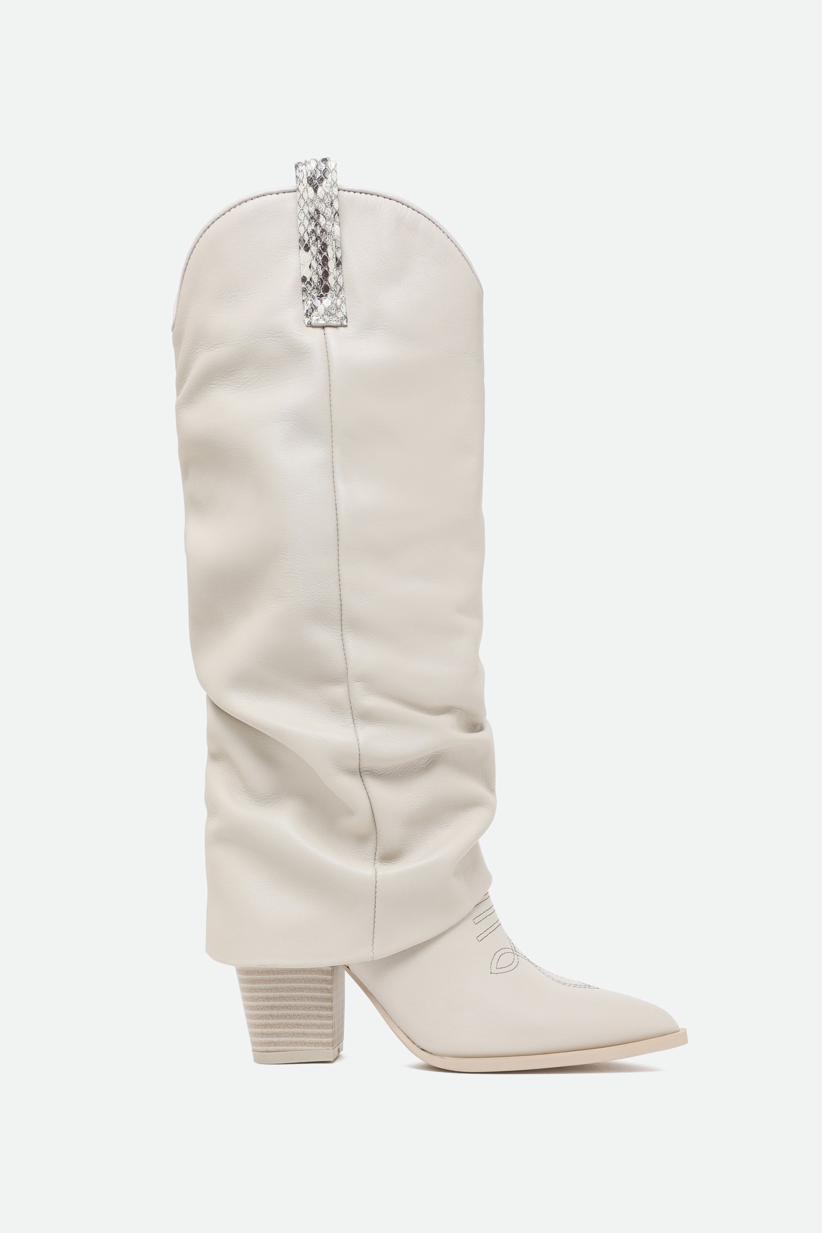 Steve Madden Stivale Lassy Bone Bianco