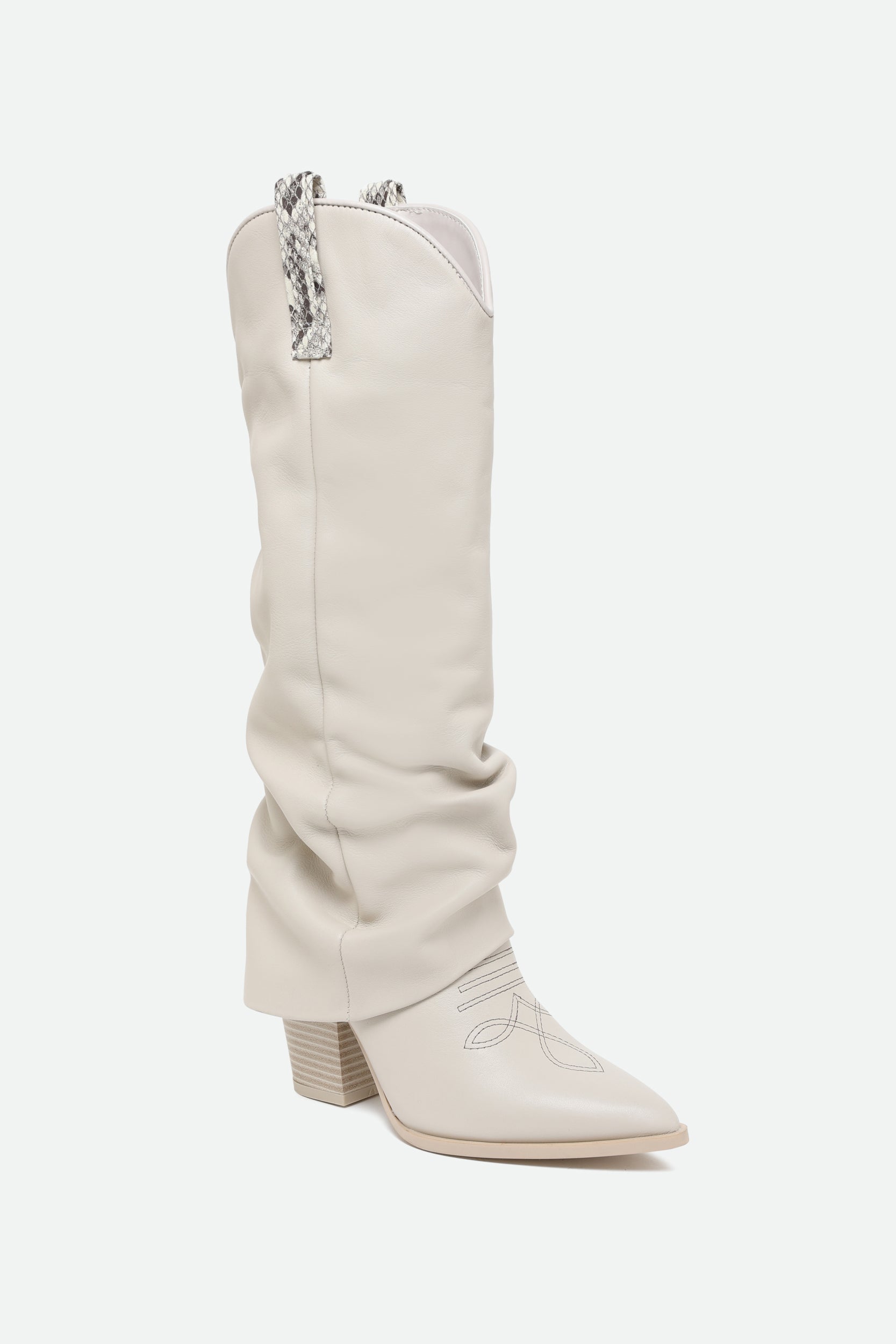 Steve Madden Stivale Lassy Bone Bianco