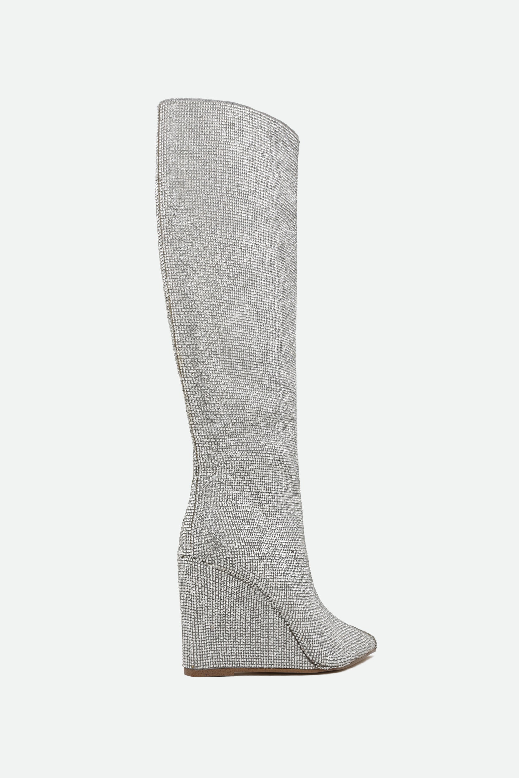 Steve Madden Stivale Rhinestone Argento