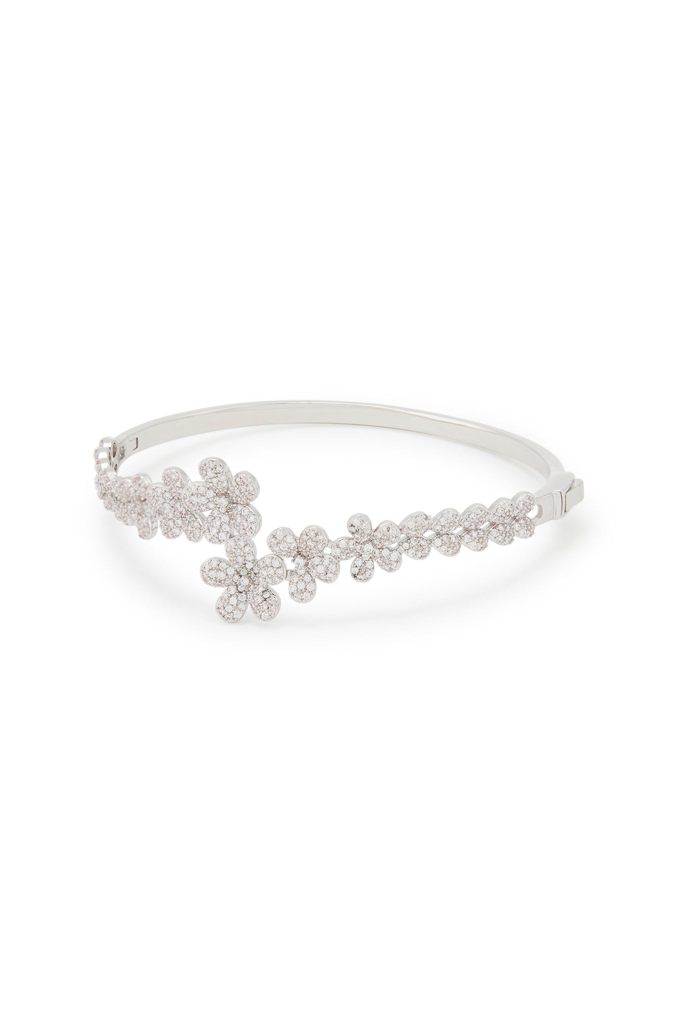 MELUSINA BIJOUX Rhodium Flowers Bracelet