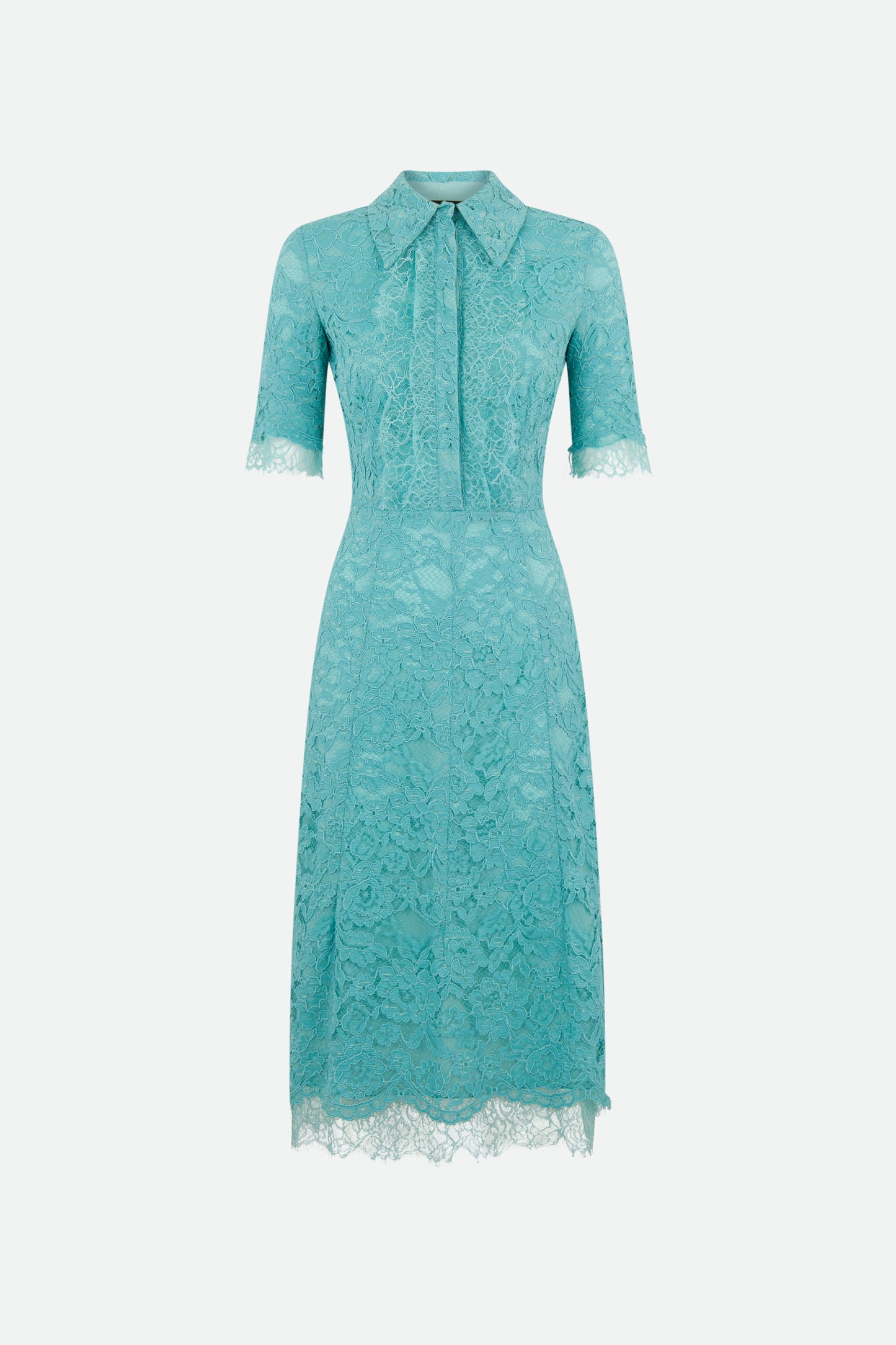 Elisabetta Franchi Light Blue Lace Dress