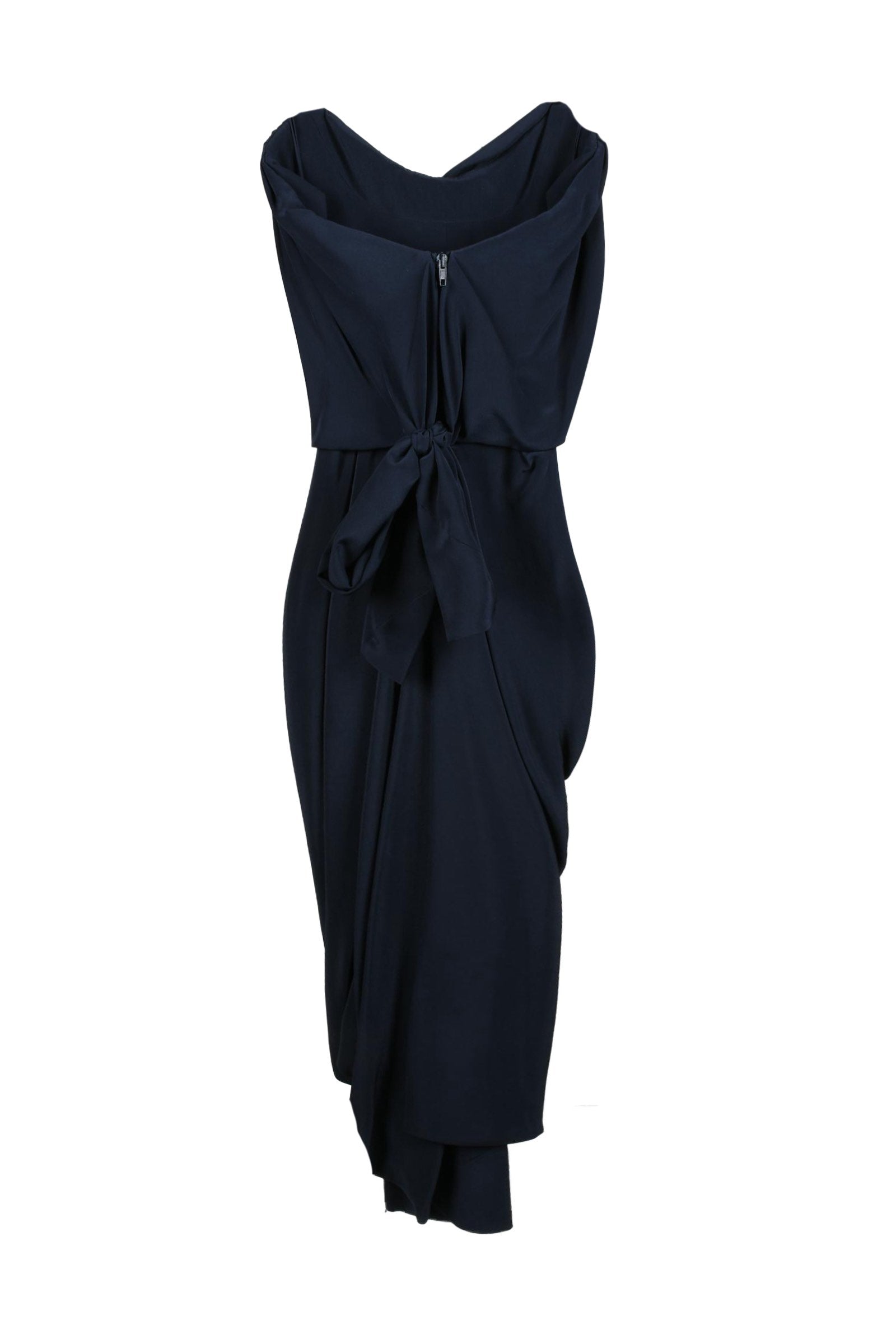 Vivienne Westwood Abito Intrecciato Navy in Seta