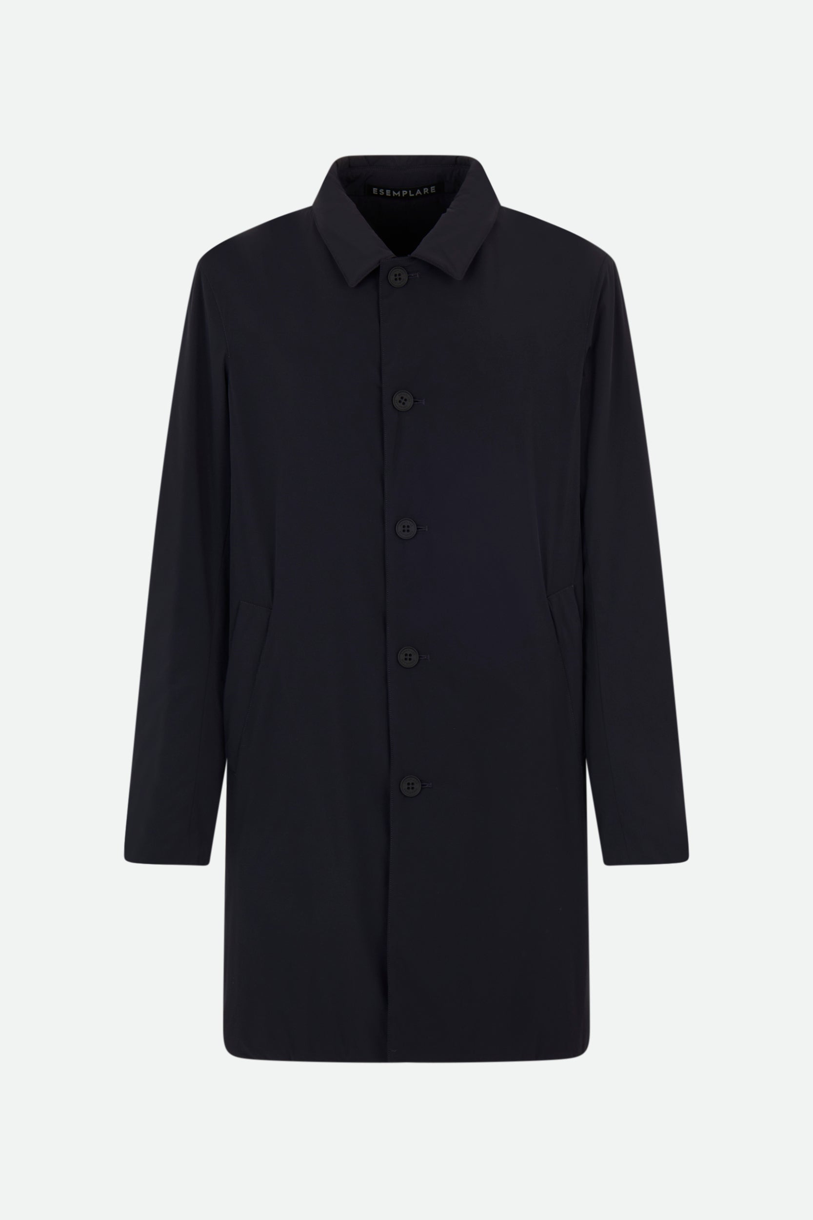 EXAMPLE
Esemplare blue single-breasted trench coat