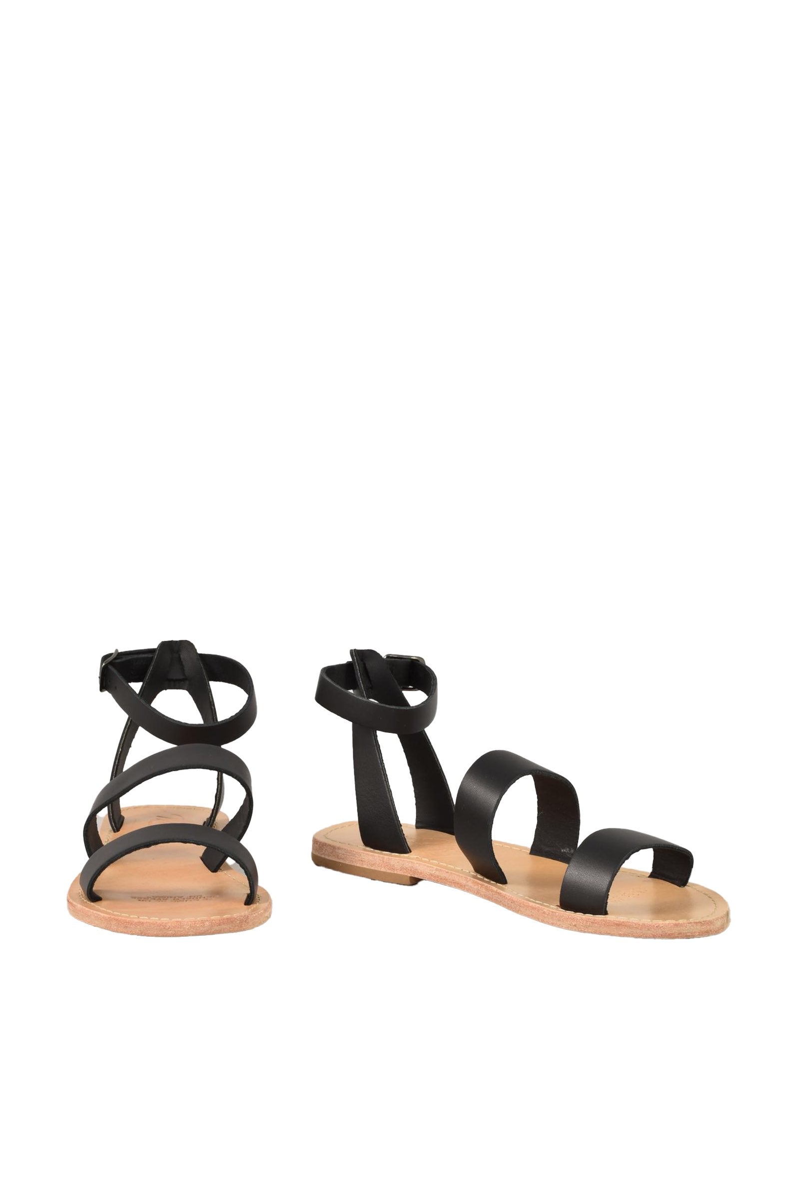 Mim Mar Black Braided Leather Sandal