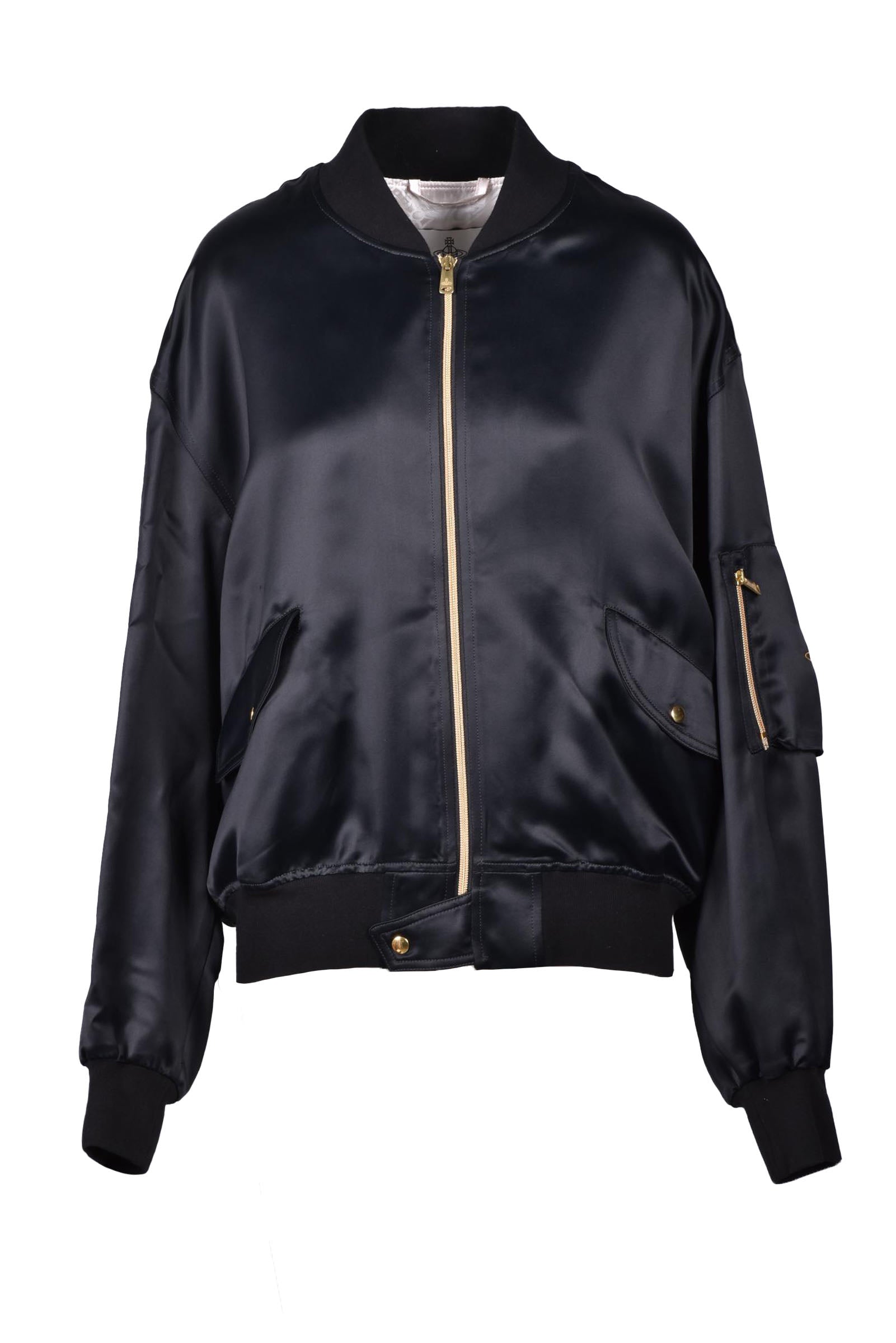 Vivienne Westwood Giubbotto Bomber Nero con Zip
