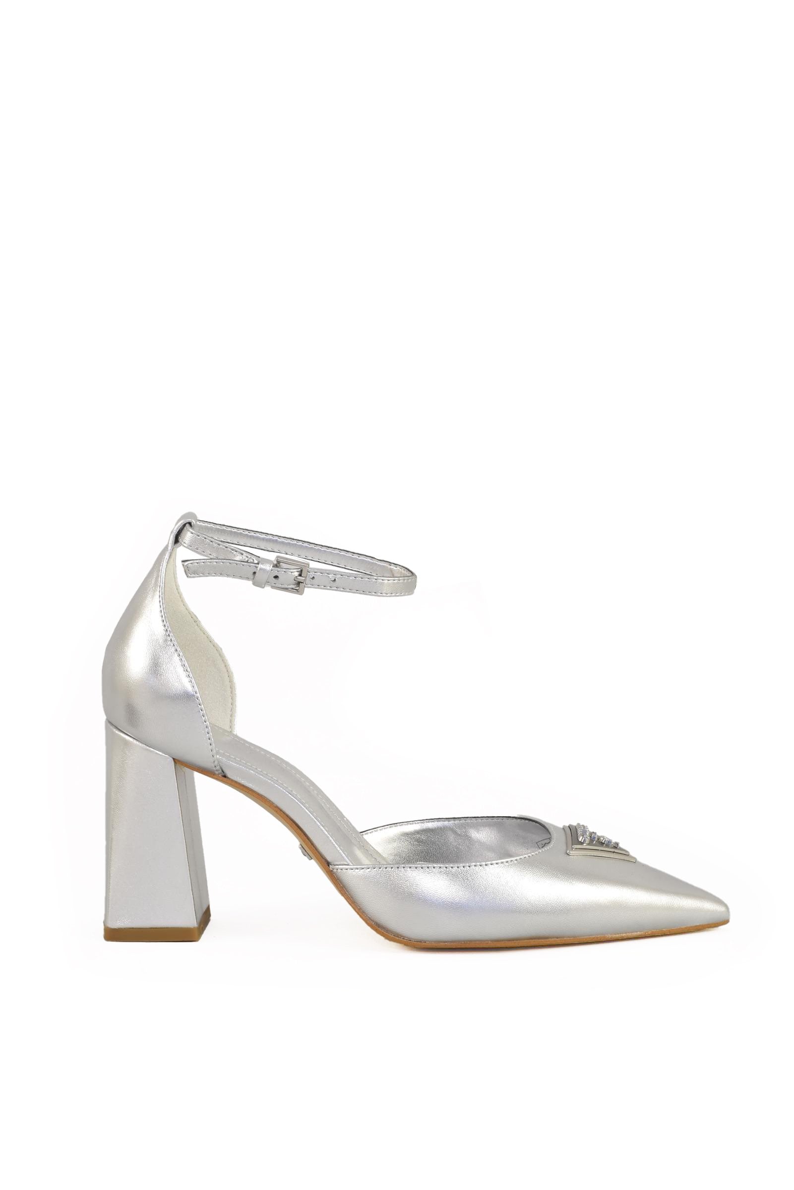 Guess Decollete in Pelle Argentata
