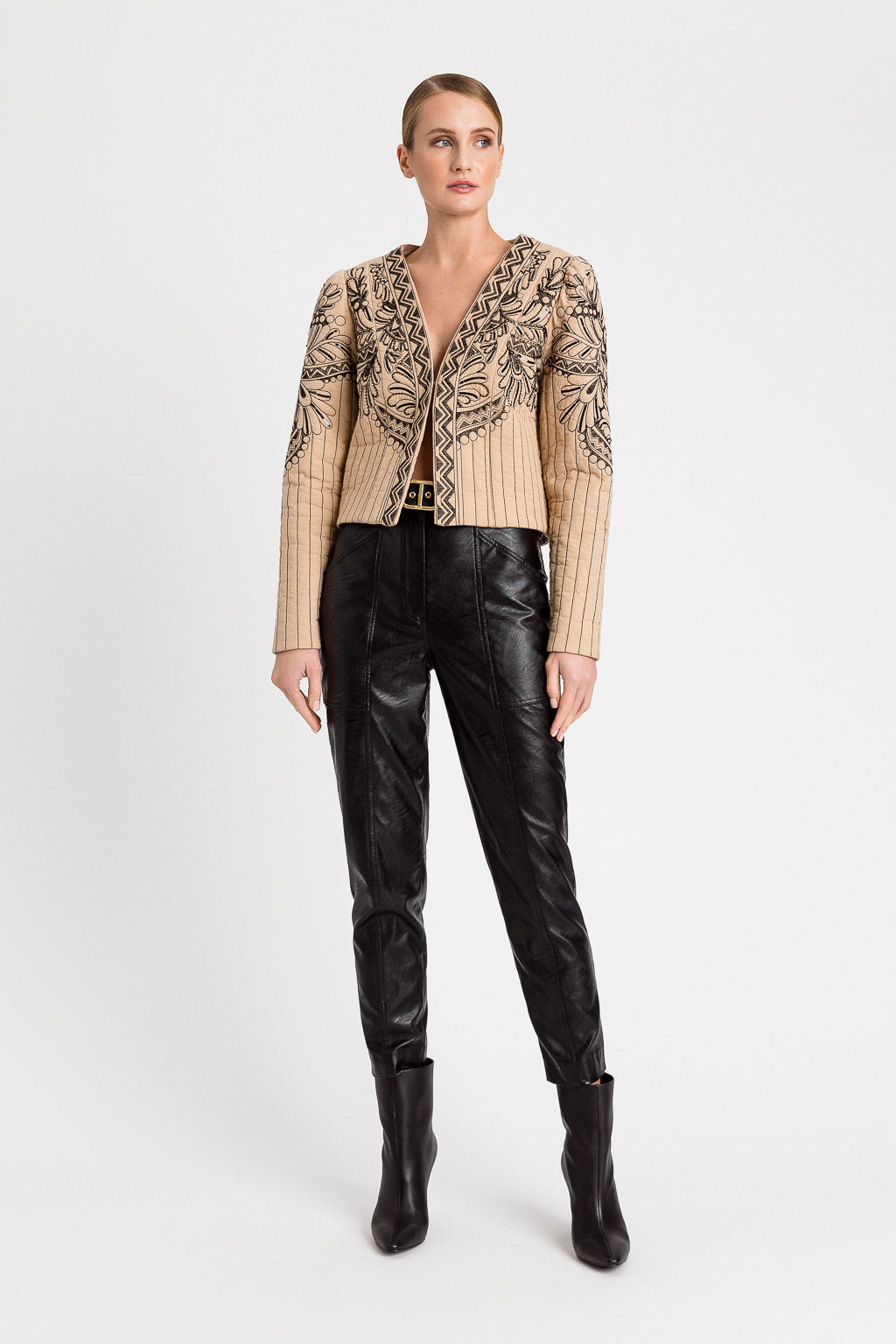 Effetto Pelle Donna Twin Set Pantaloni Ecopelle Pantalone