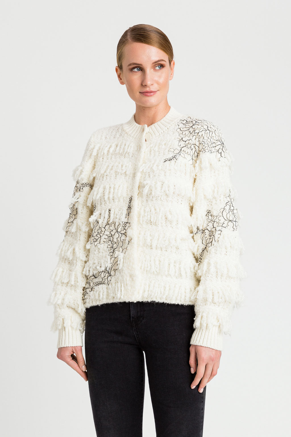 Twinset Jacket in White Knit