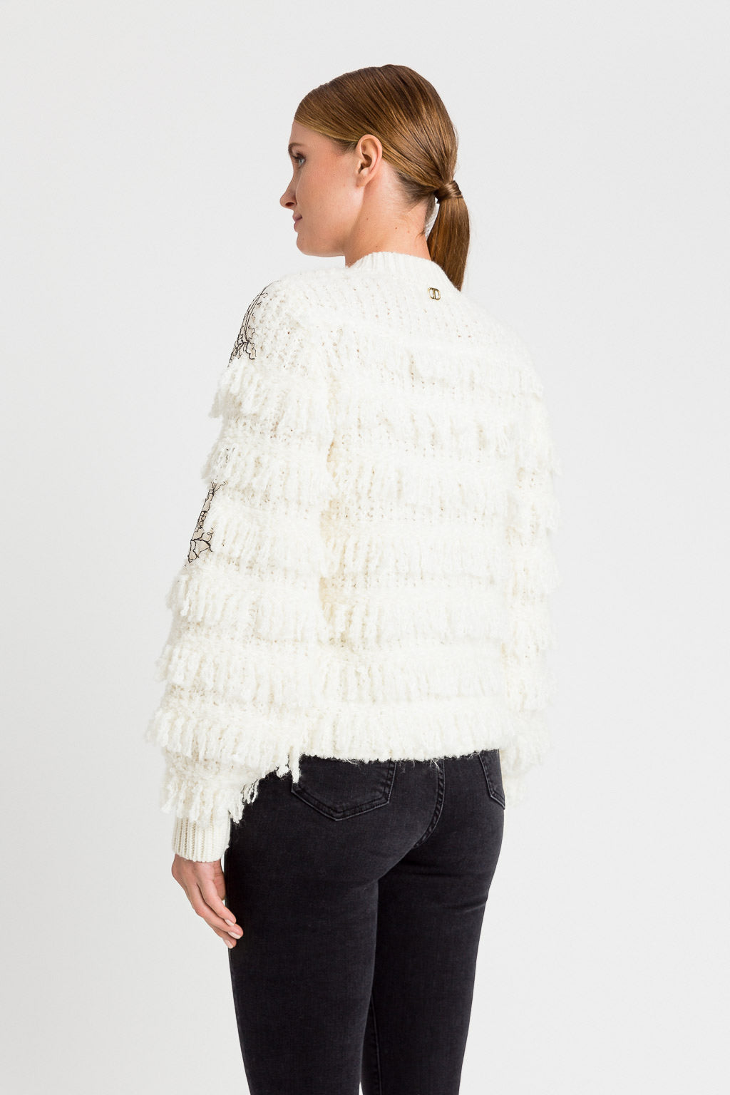 Twinset Jacket in White Knit