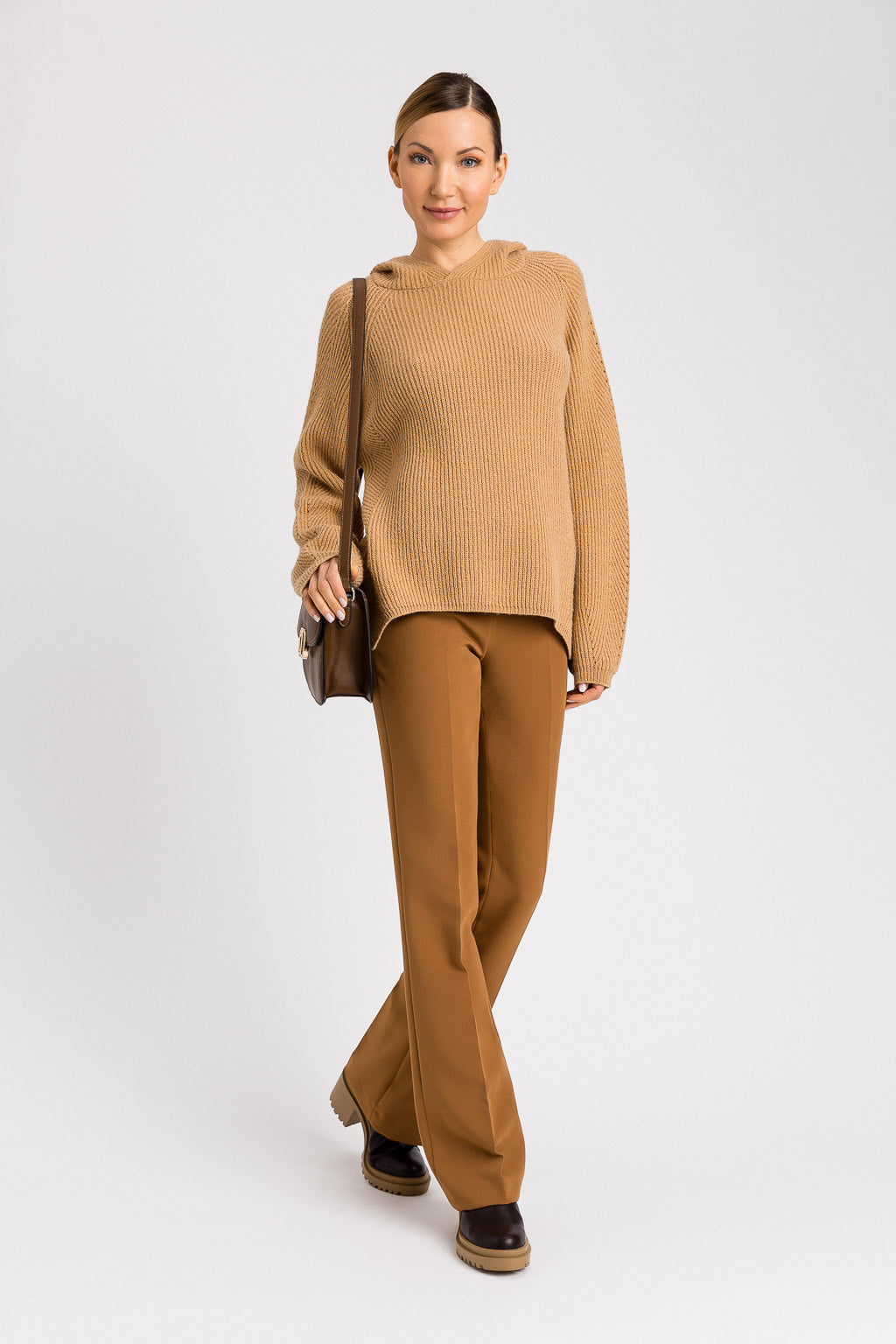 Twinset Maxi ribbed sweater in wool and alpaca