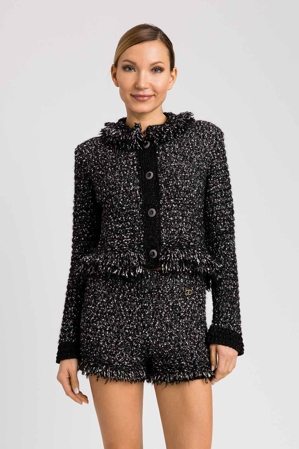 Twinset Black Bouclé Jacket