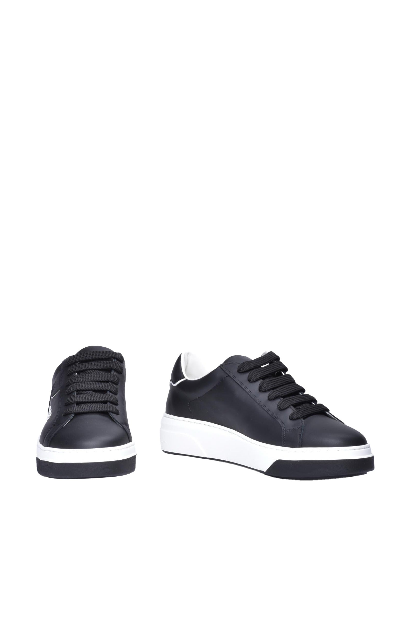 Dsquared2 Sneakers Nere in Pelle