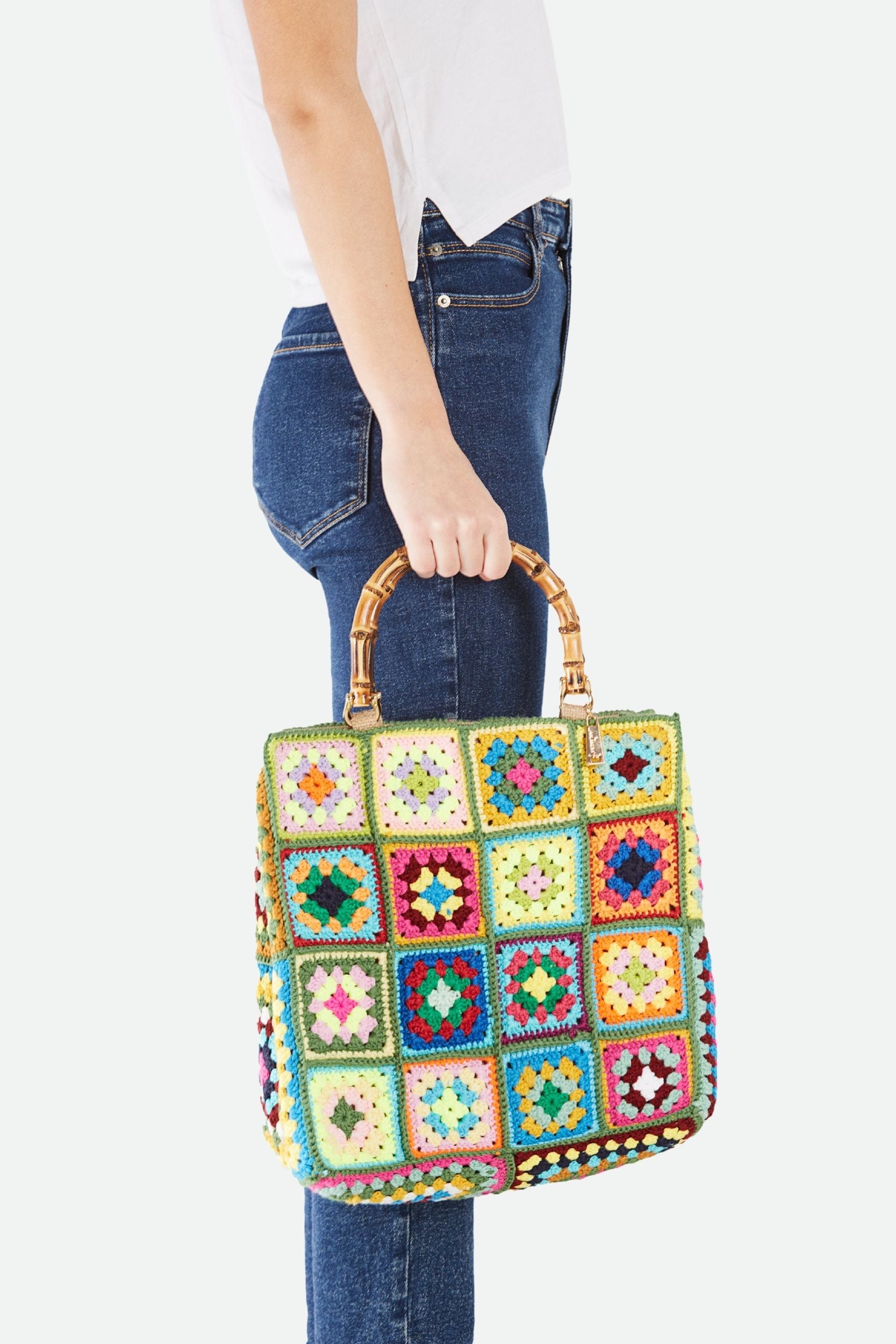 La Milanesa Large Green Crochet Bag