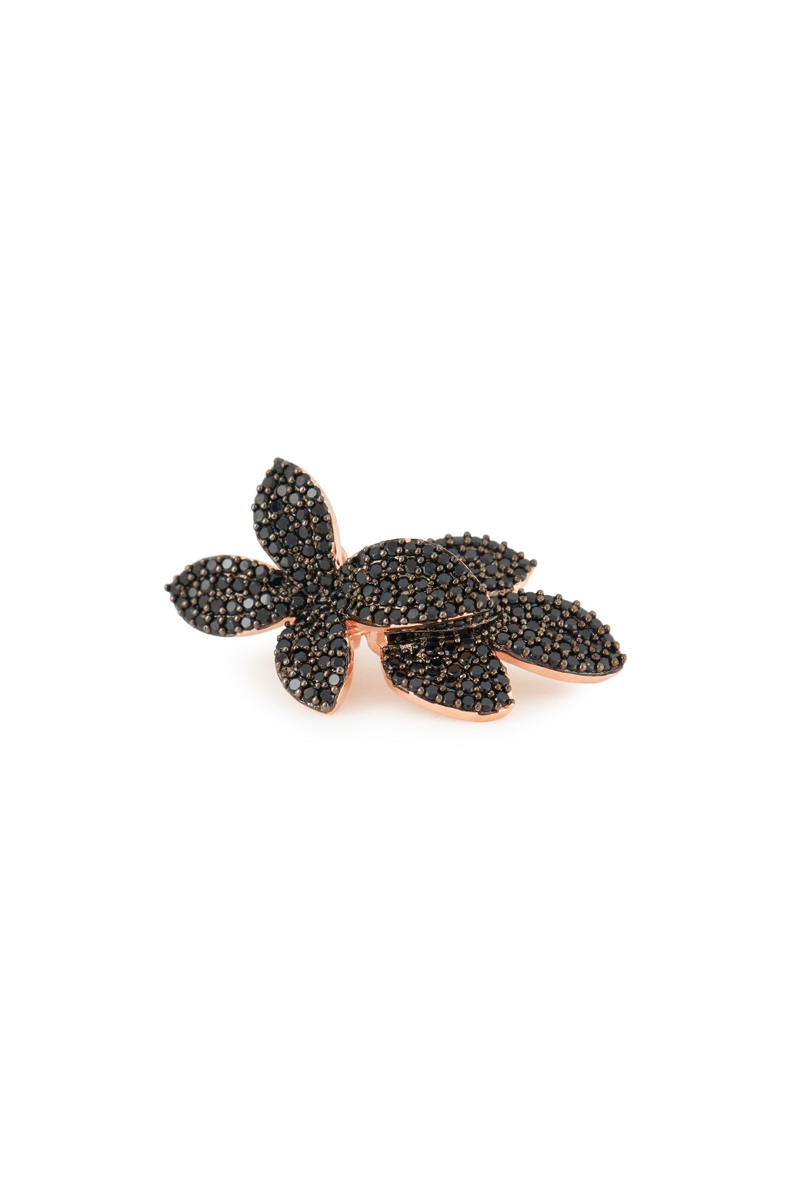MELUSINA BIJOUX Black Flowers Earrings