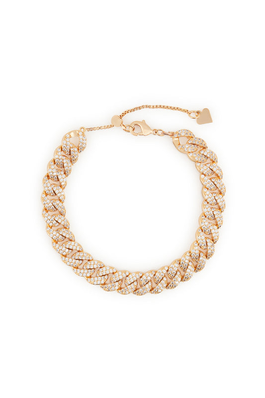 MELUSINA BIJOUX Bracciale Groumette Oro con Zirconi