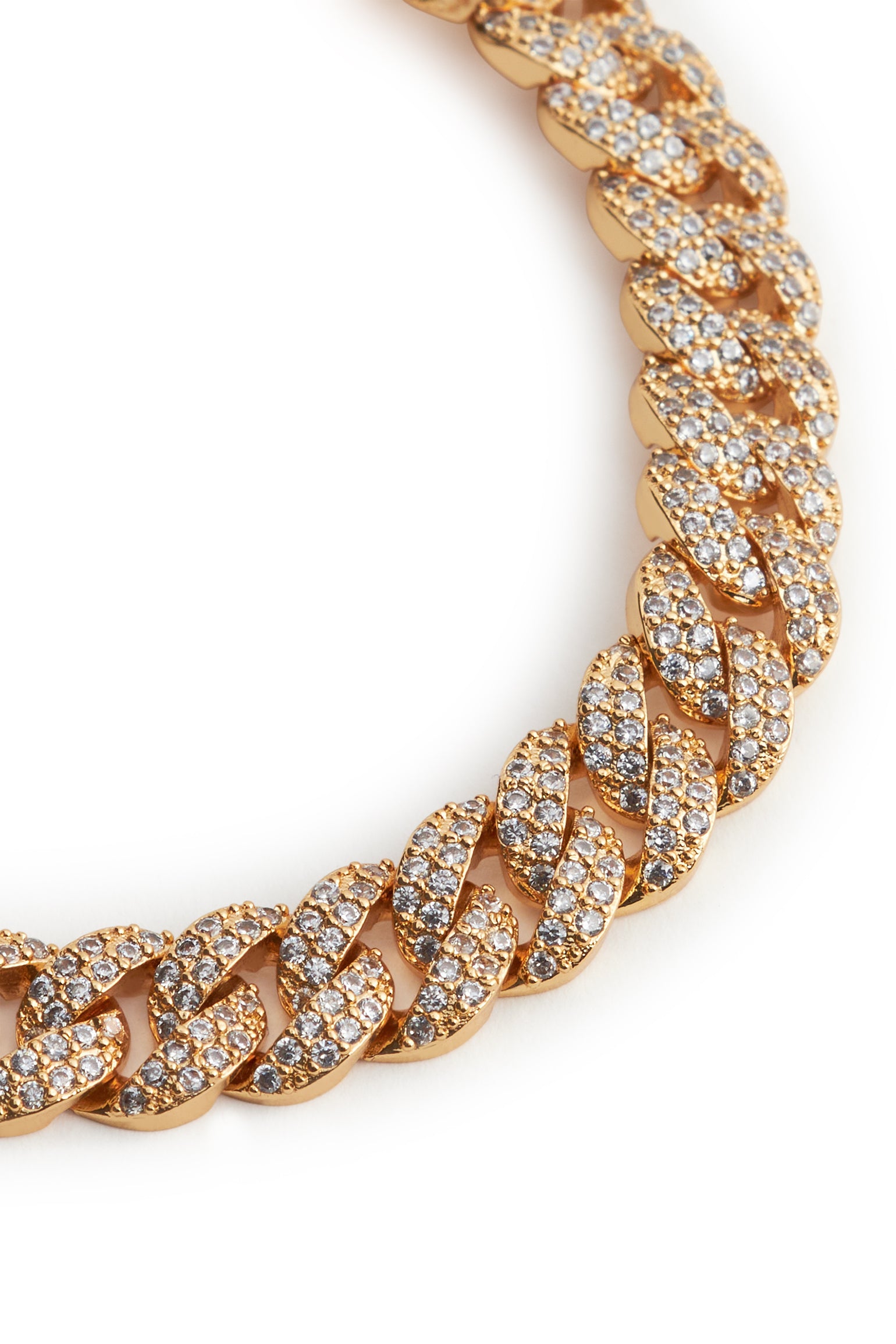 MELUSINA BIJOUX Gold Groumette Bracelet with Zircons