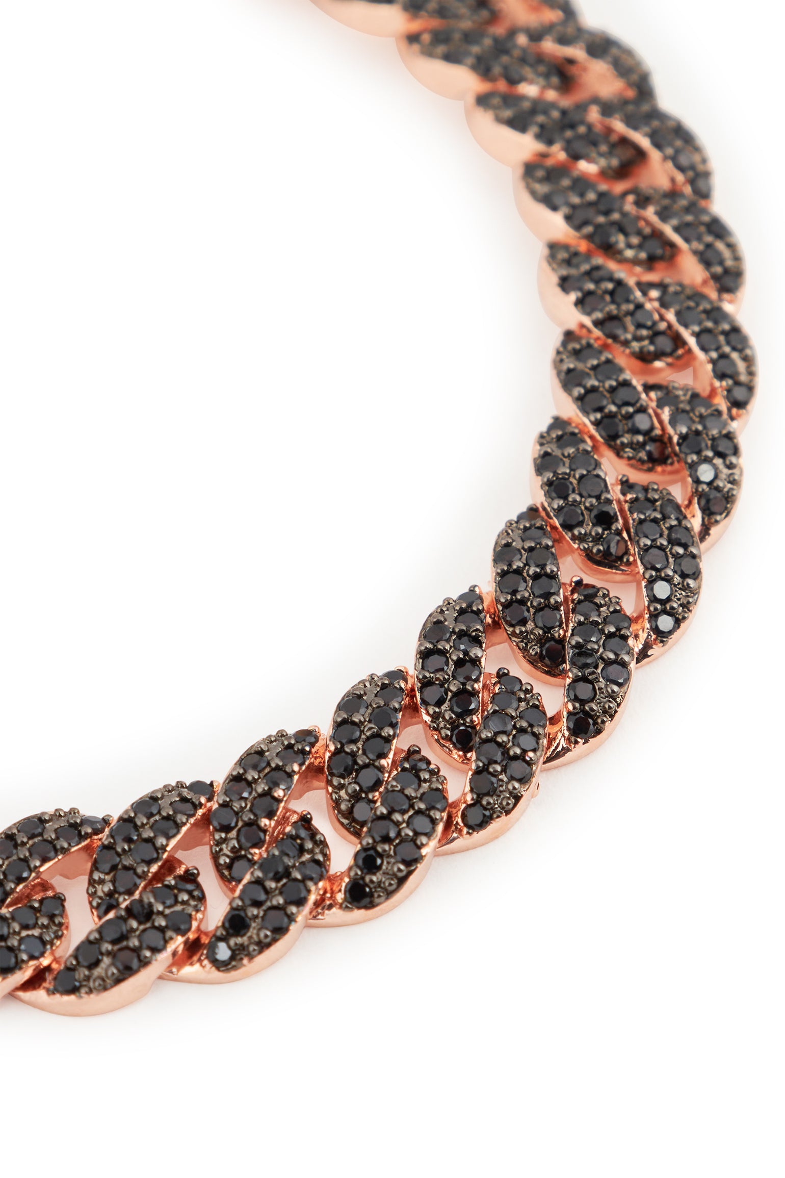 MELUSINA BIJOUX Black Groumette Bracelet with Zircons