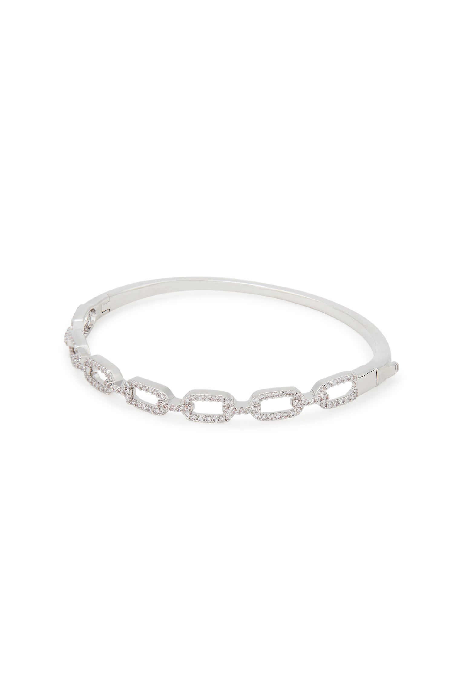 MELUSINA BIJOUX Rhodium Chain Bracelet