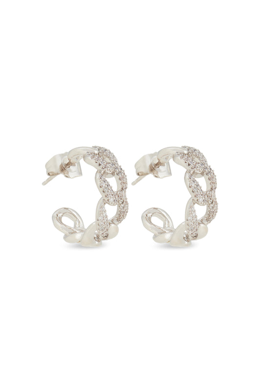 MELUSINA BIJOUX Orecchini Chain Rodio