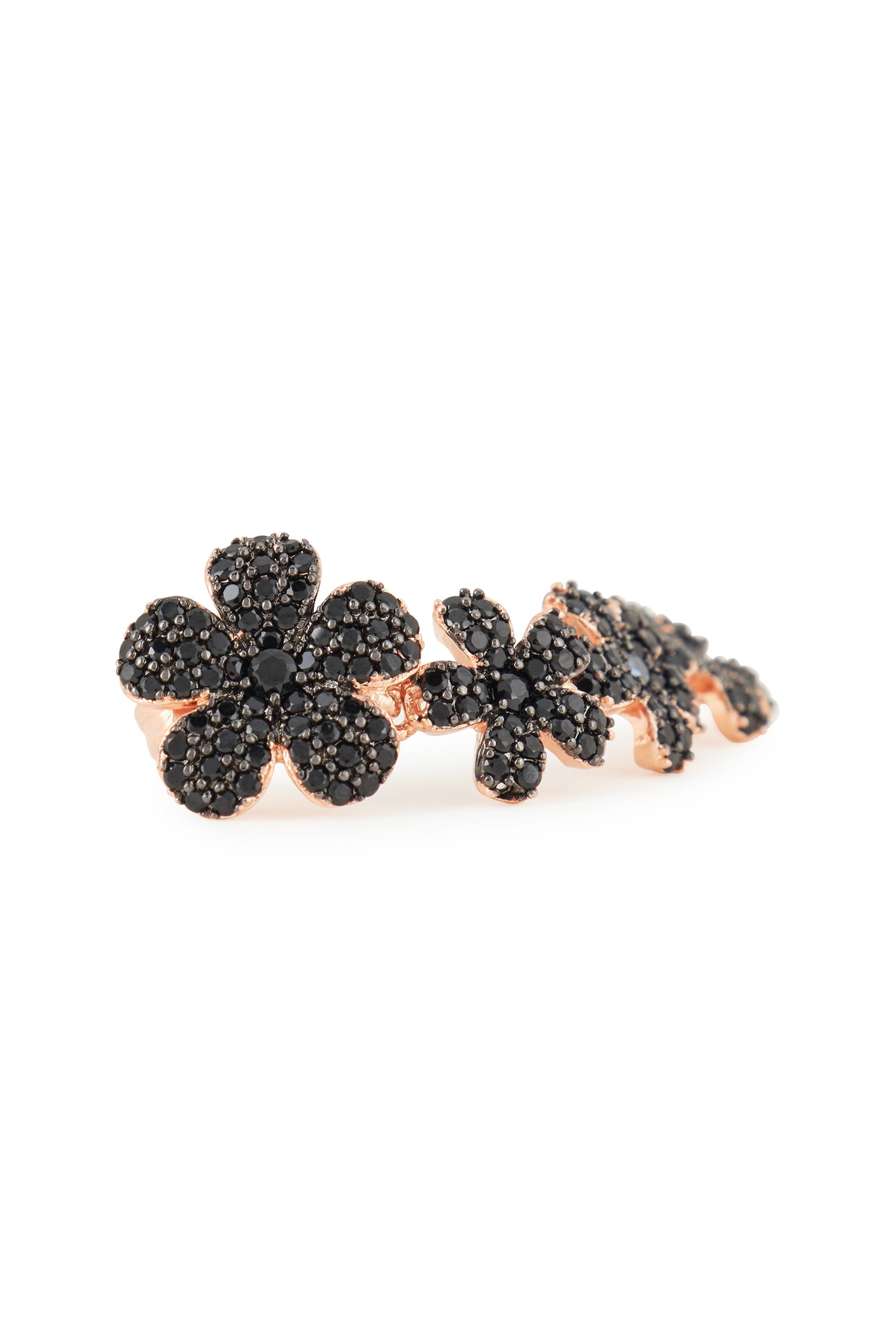 MELUSINA BIJOUX Pendant Earrings with Black Flowers