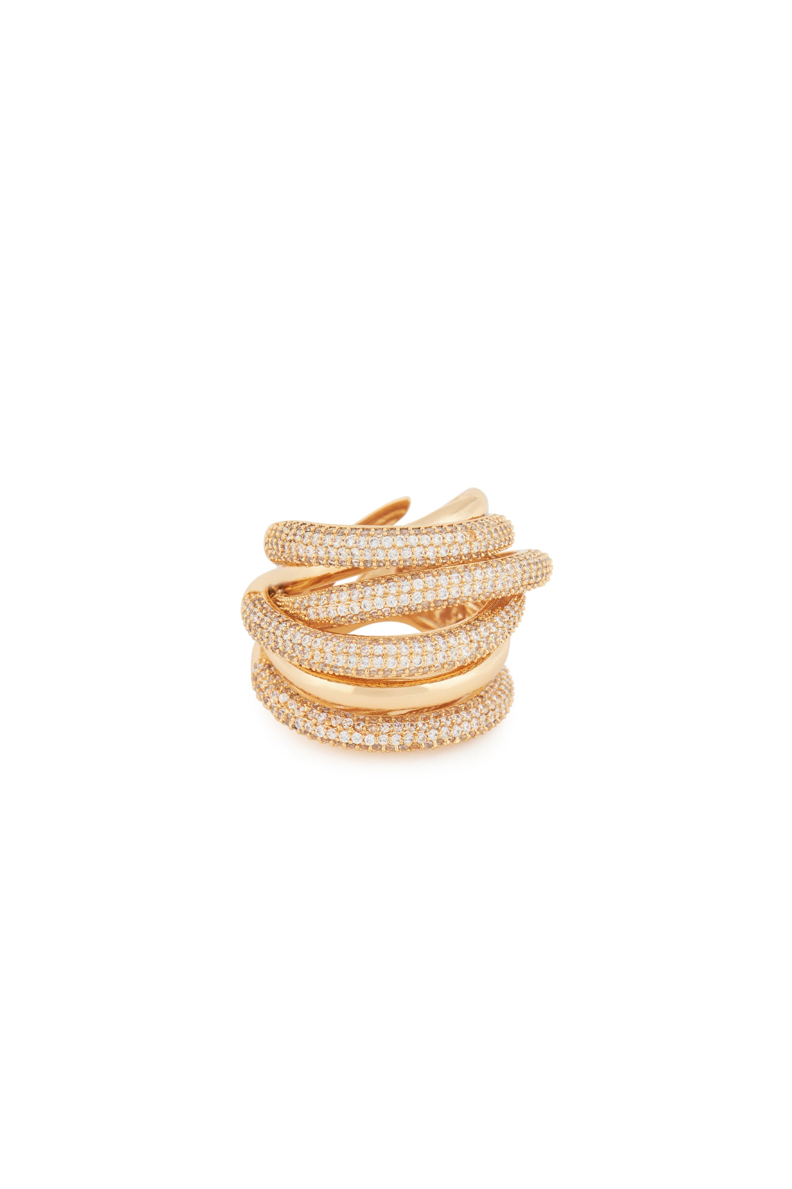 MELUSINA BIJOUX Gold Braided Wire Ring