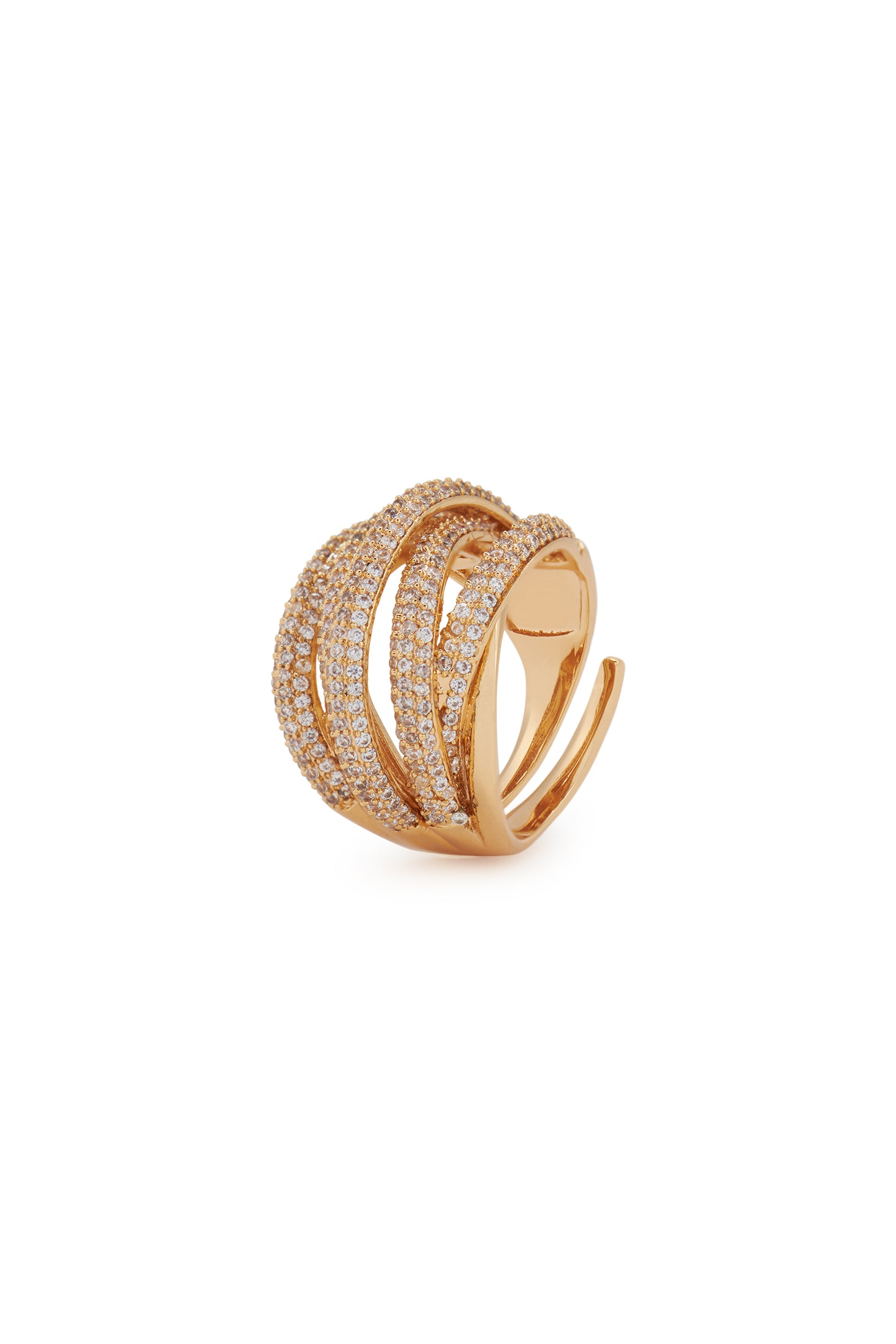 MELUSINA BIJOUX Small Gold Braided Wire Ring