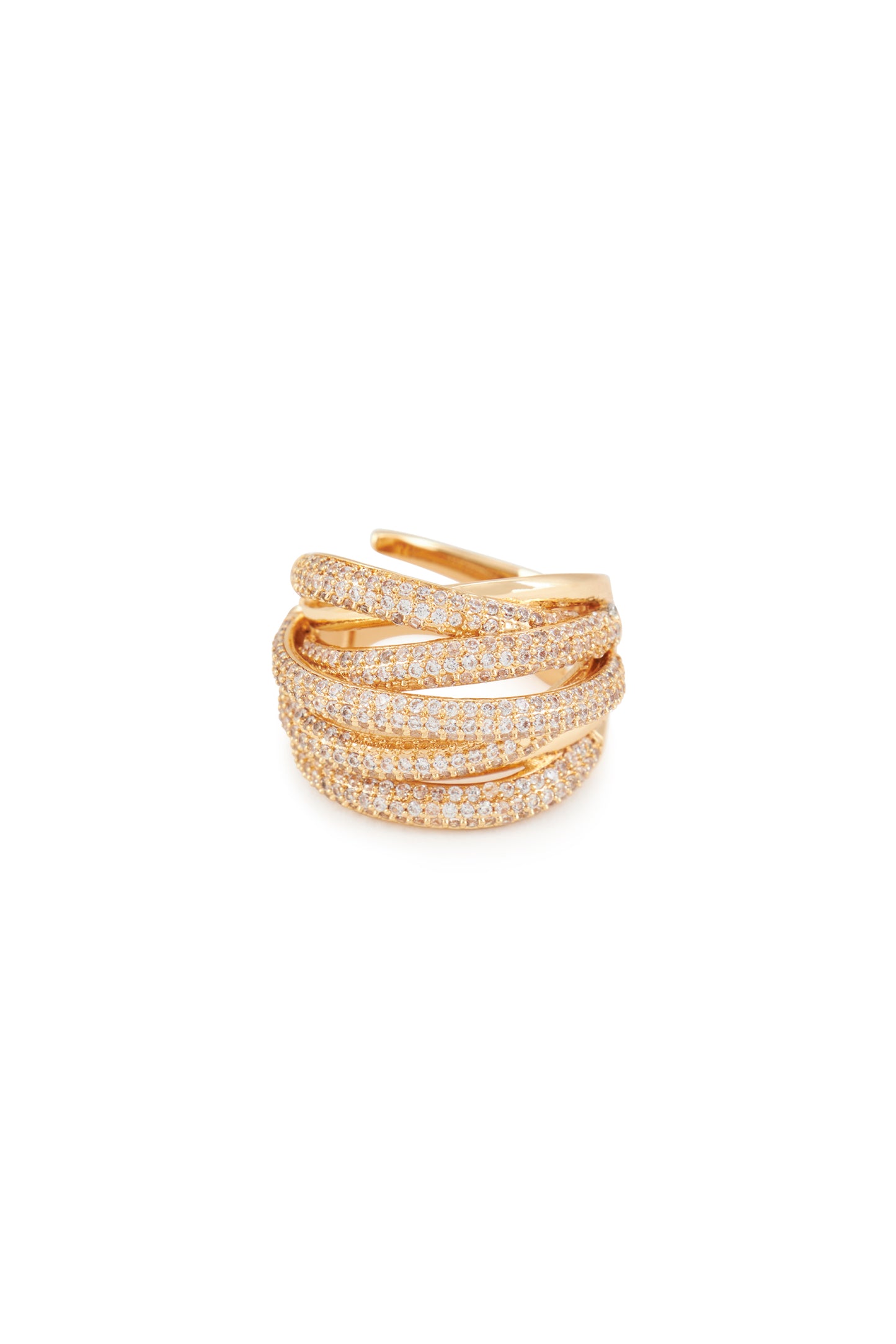 MELUSINA BIJOUX Small Gold Braided Wire Ring