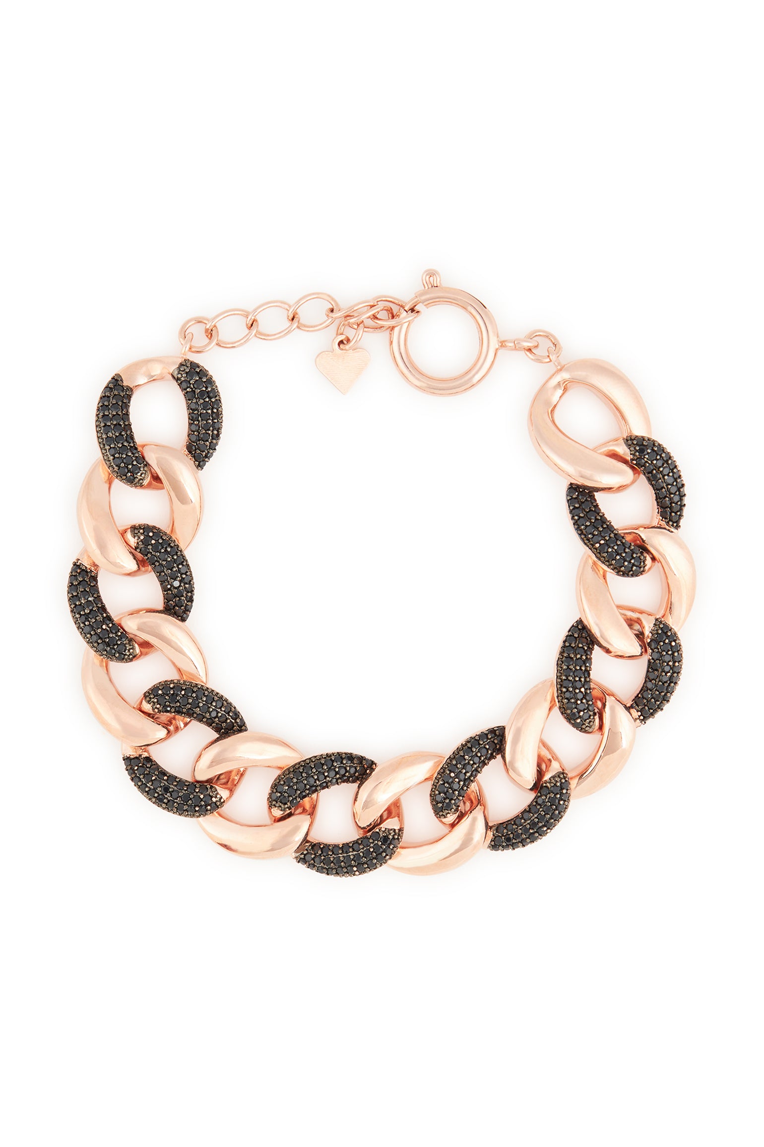 MELUSINA BIJOUX Chain Bracelet with Black Zircons