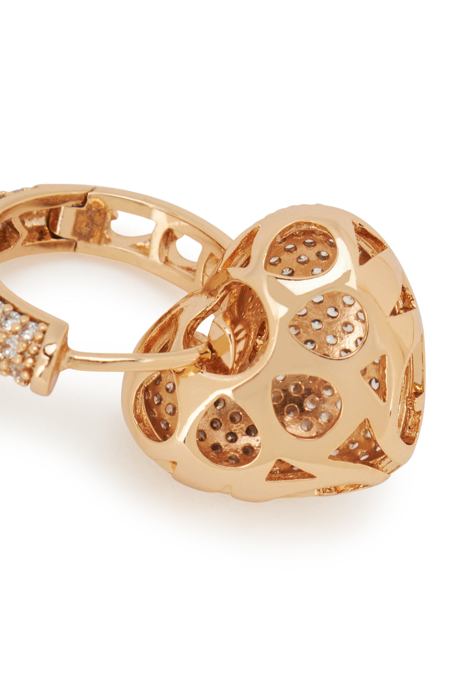 MELUSINA BIJOUX Pendant Earrings with Gold Heart