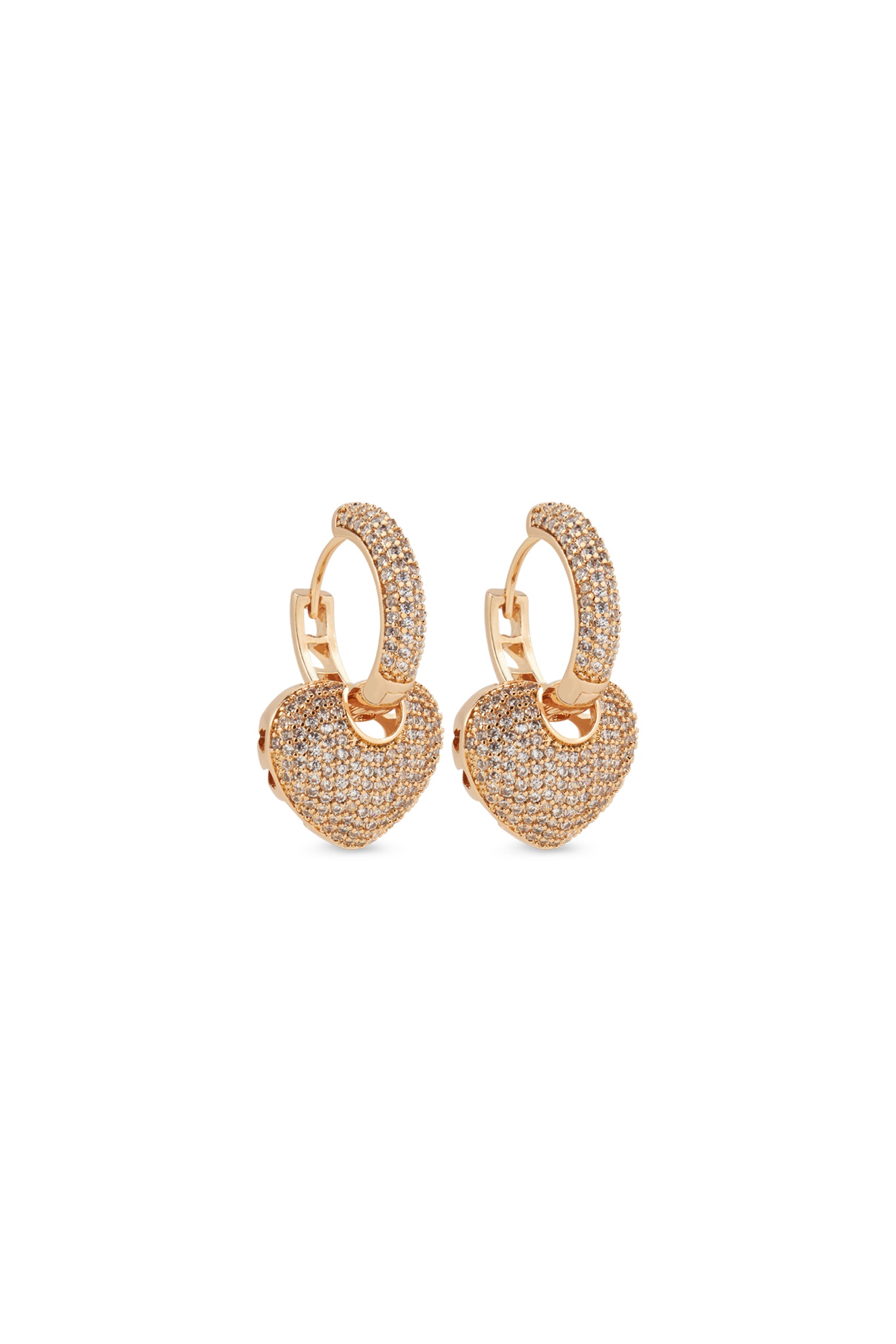 MELUSINA BIJOUX Pendant Earrings with Gold Heart