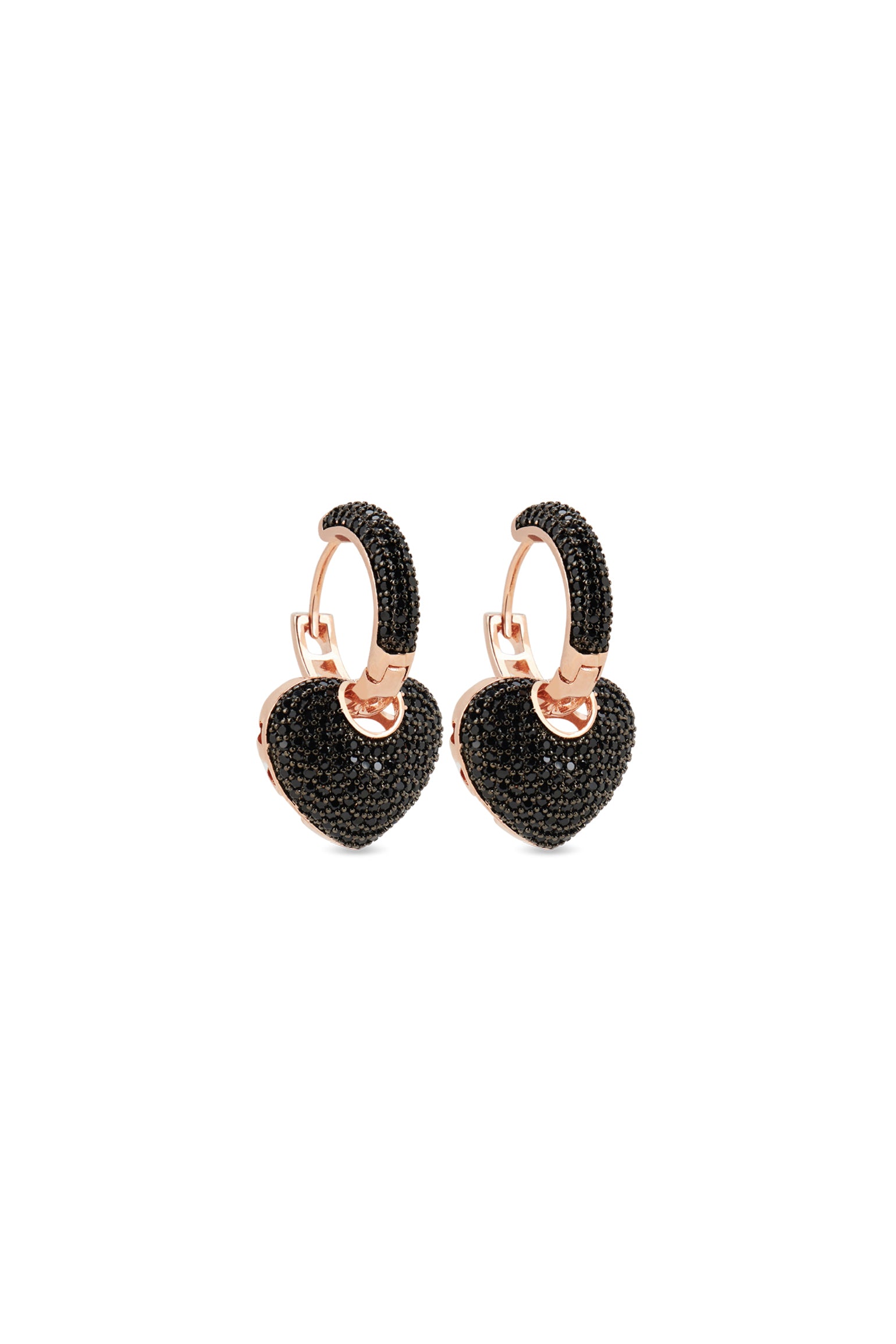 MELUSINA BIJOUX Pendant Earrings with Black Heart